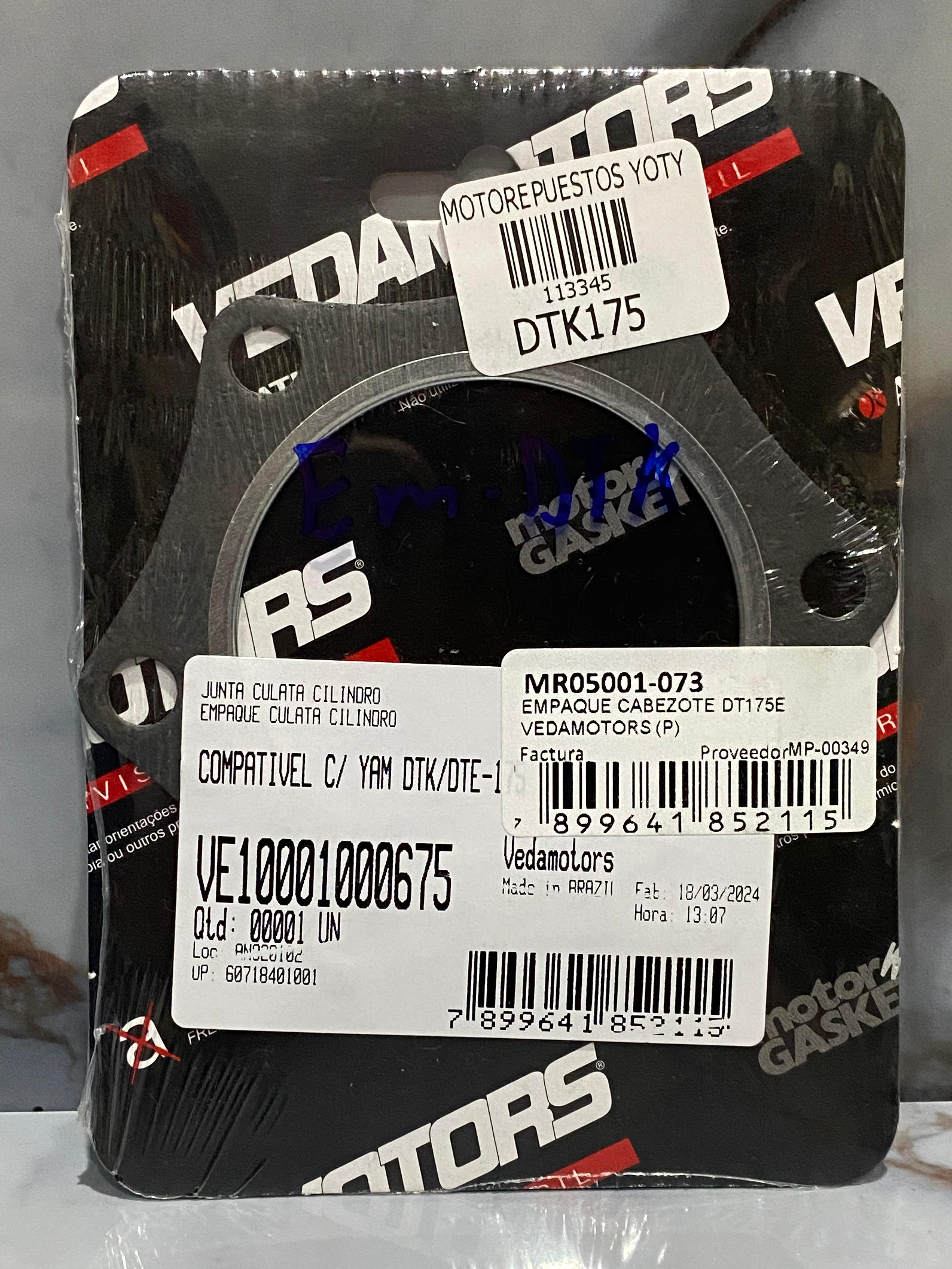 EMPAQUE CABEZOTE DTK175 ALVESTO/NORMAL