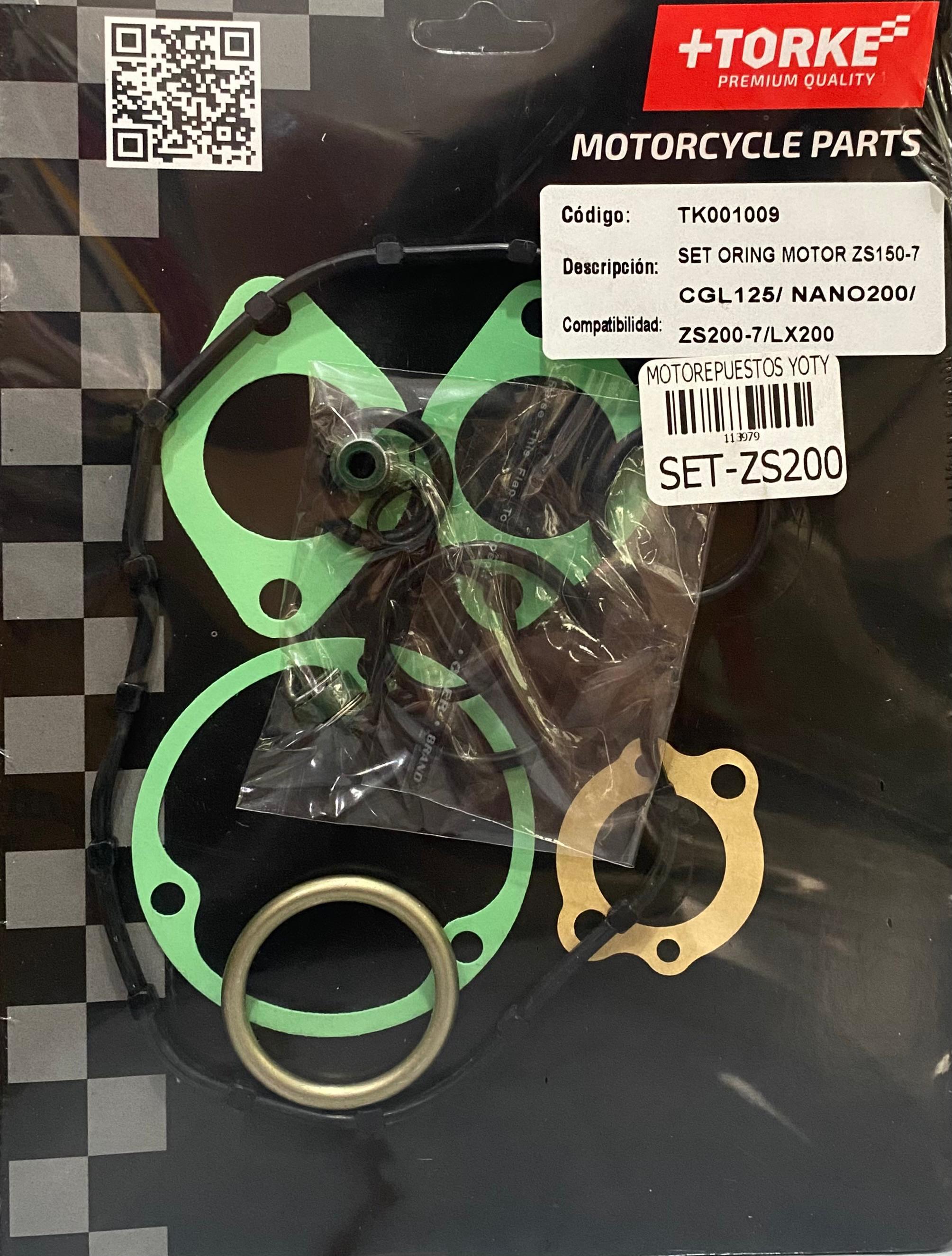 SET DE ORING MOTOR ZS200-LX200