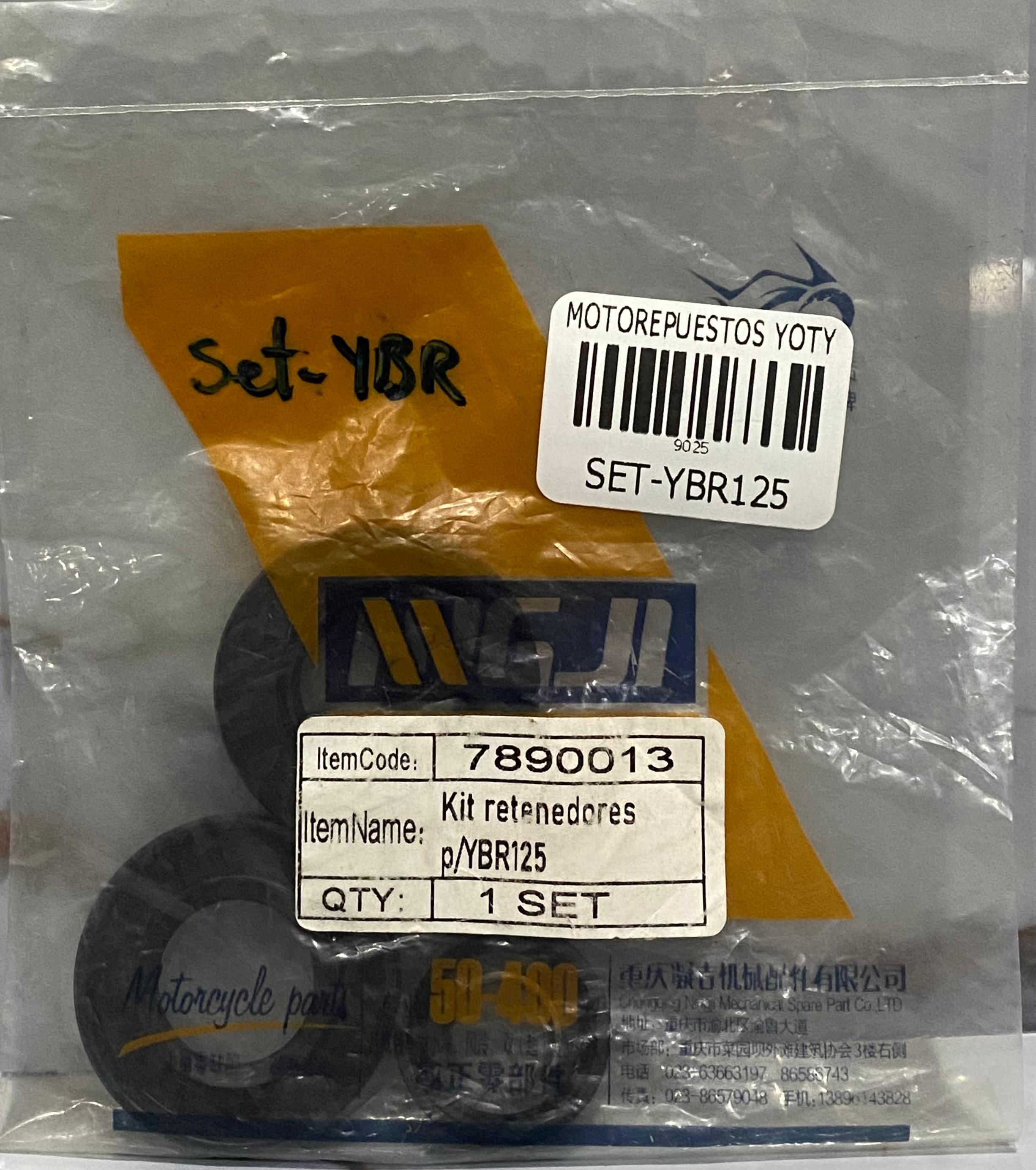 SET DE RETENEDORES DE MOTOR YBR125