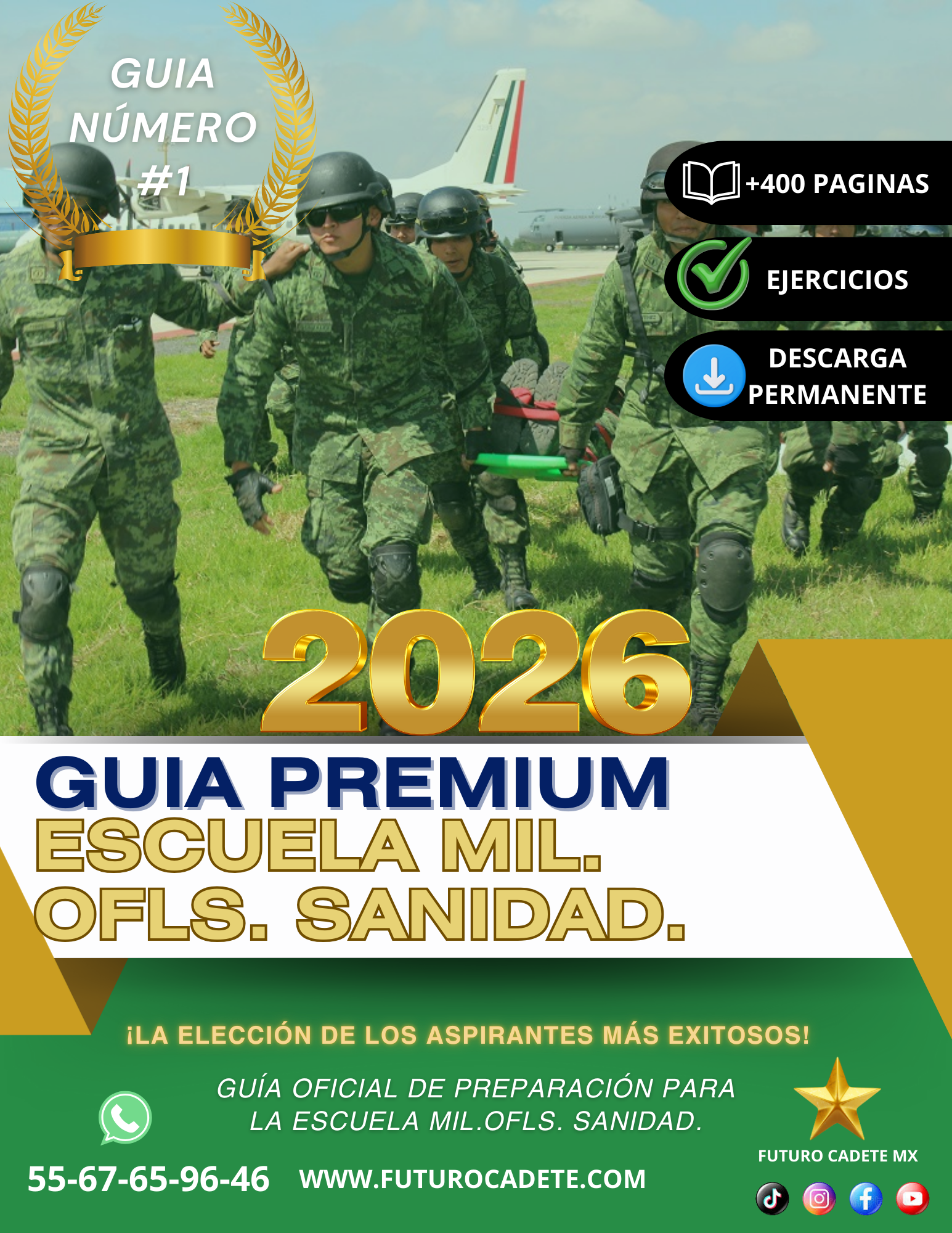 Guía Premium Escuela Militar Oficiales de Sanidad 2026