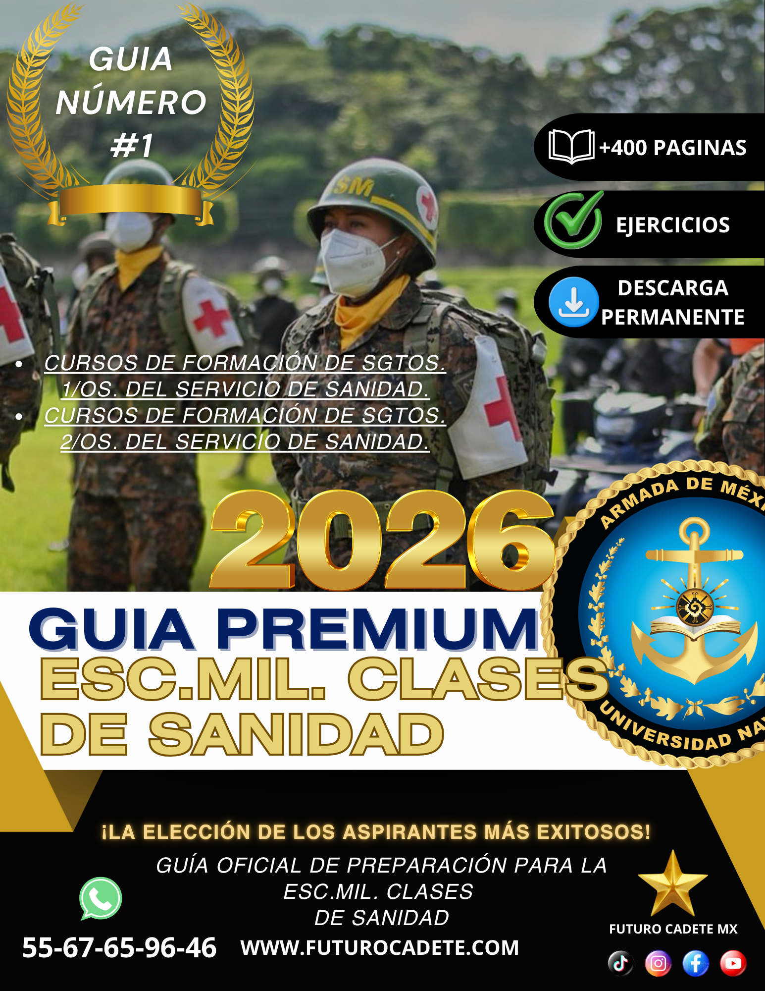 Guía Premium Escuela Militar de Clases de Sanidad 2026
