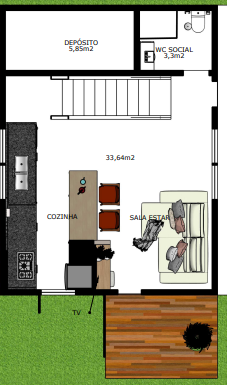 CASA 2 QUARTOS TERRENO 10 X 15 M