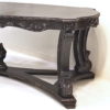 Parisian-Style Large Oval Wooden Table in Antique Black