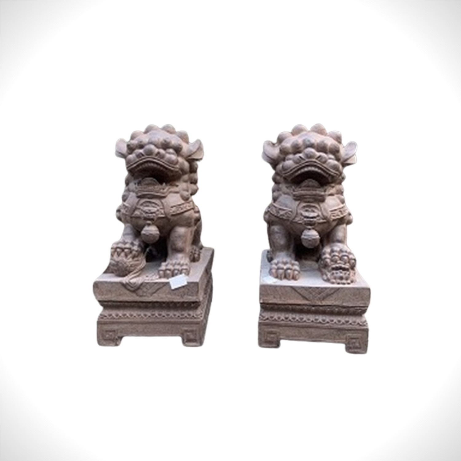Set of 2 Magnesium Foo Dog Statues “Gan & An”