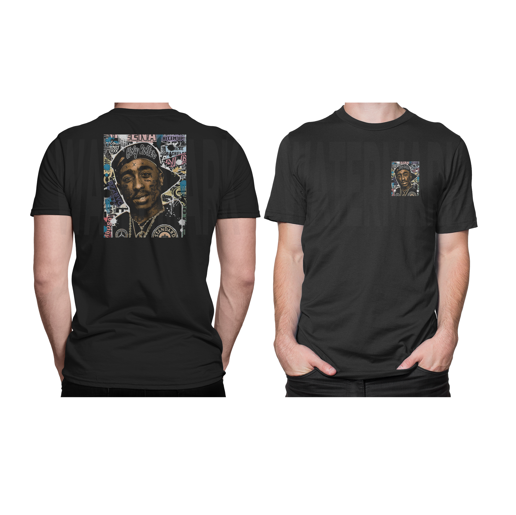 Tupac Halftone (Ready-to-Print Design)