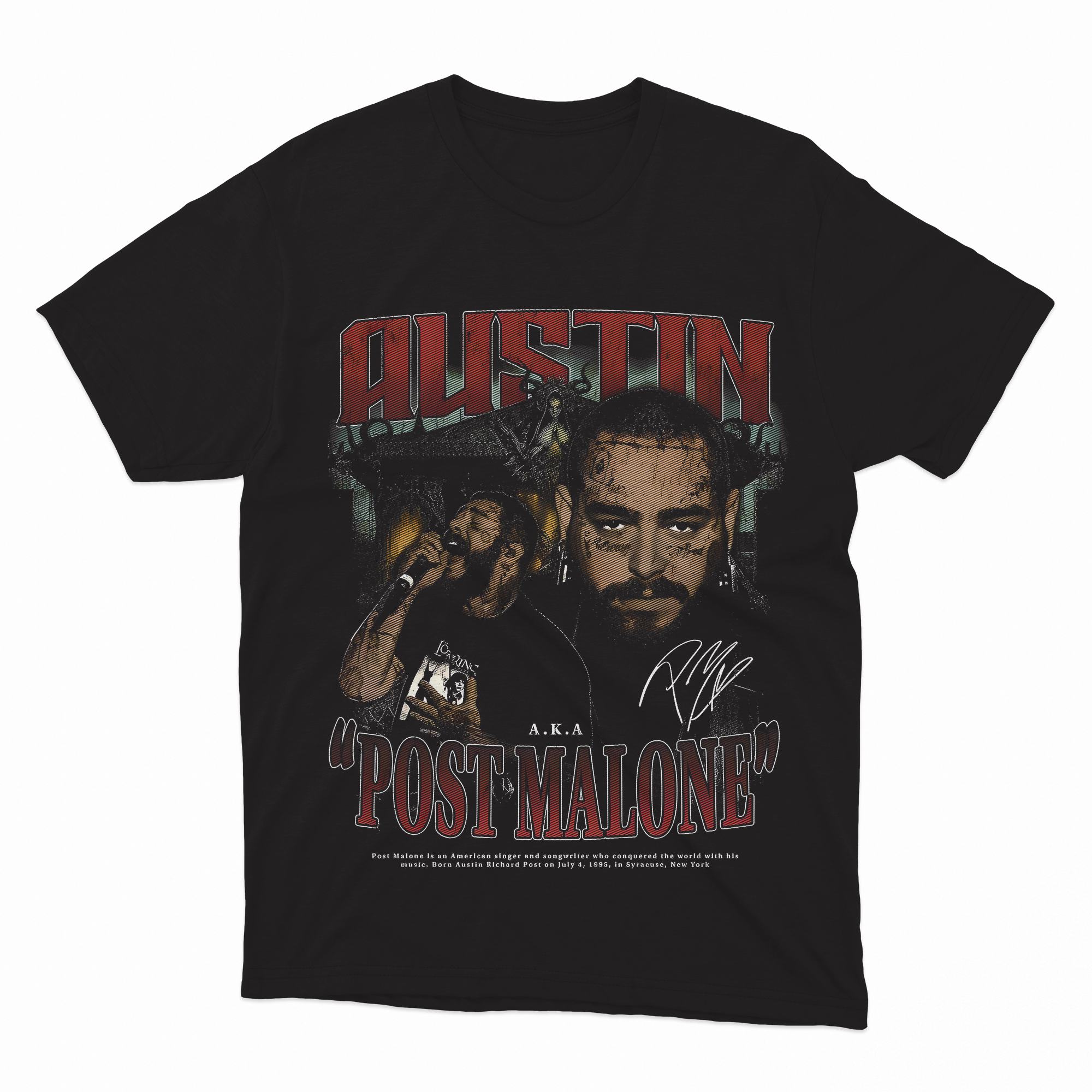 Post Malone HALFTONE (Ready-to-Print Design)