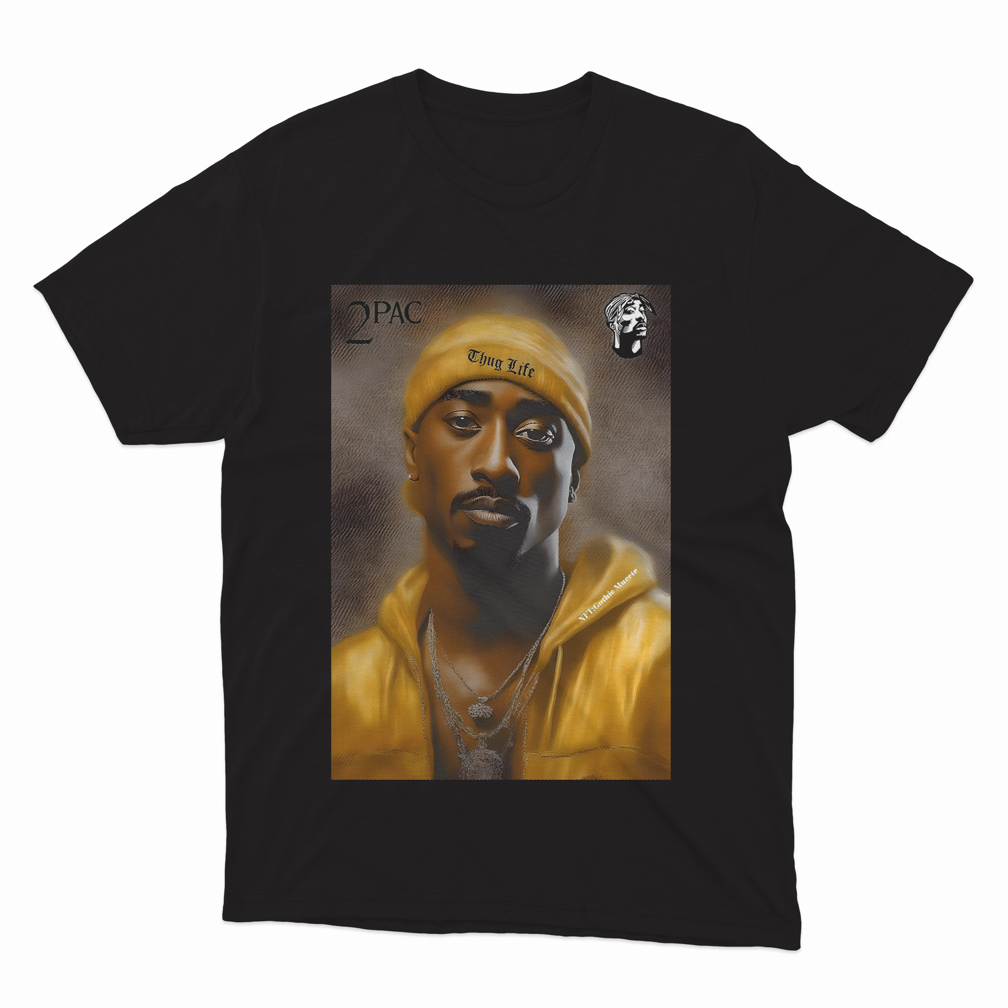 Tupac Yellow HALFTONE  (Ready-to-Print Design)