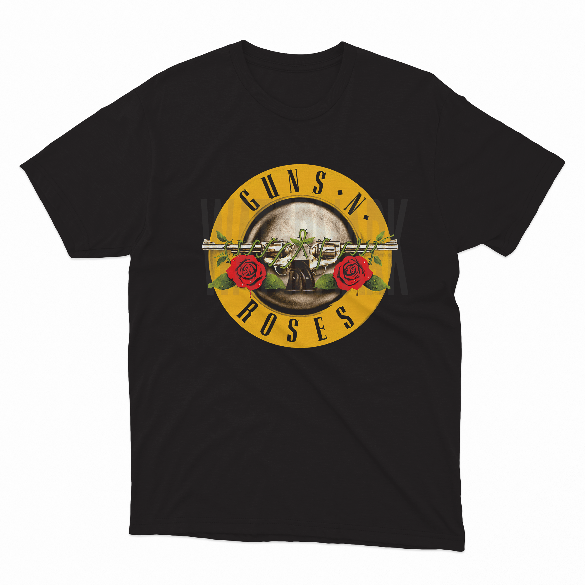 Gun's n Roses Logo Round HALFTONE  (Ready-to-Print Design)