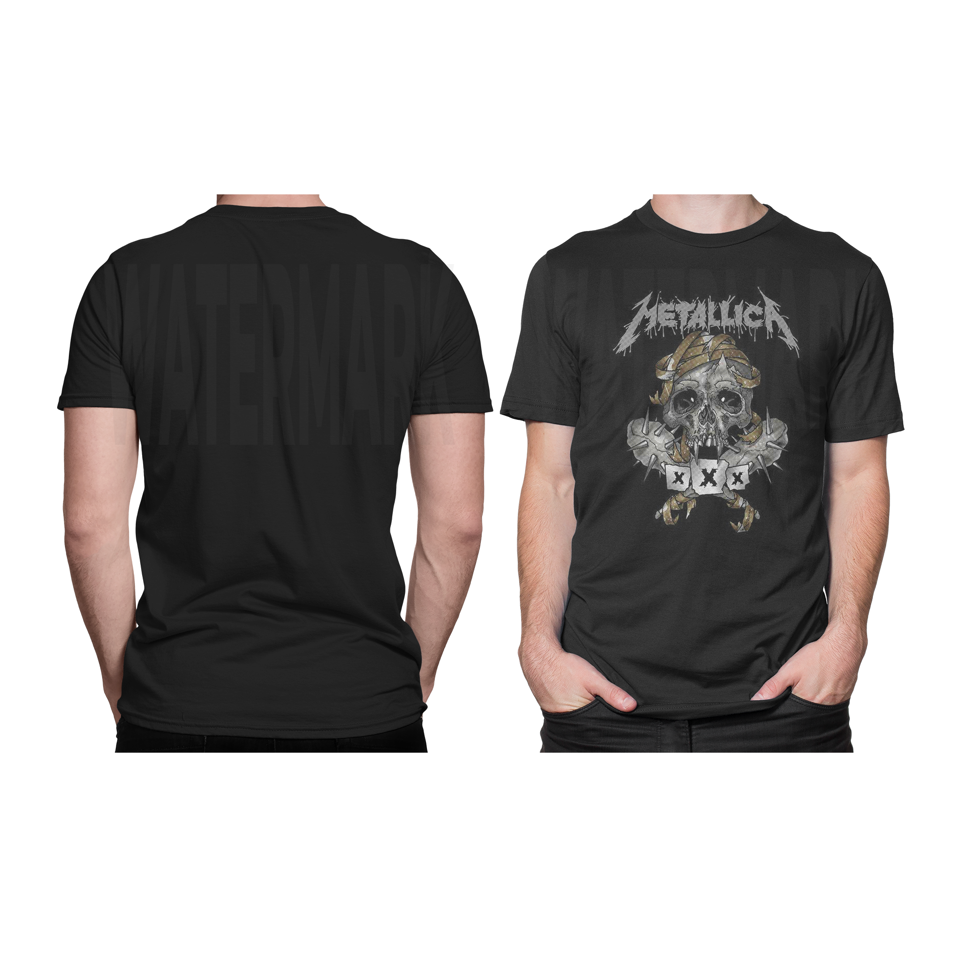 Metallica Skull HALFTONE  (Ready-to-Print Design)