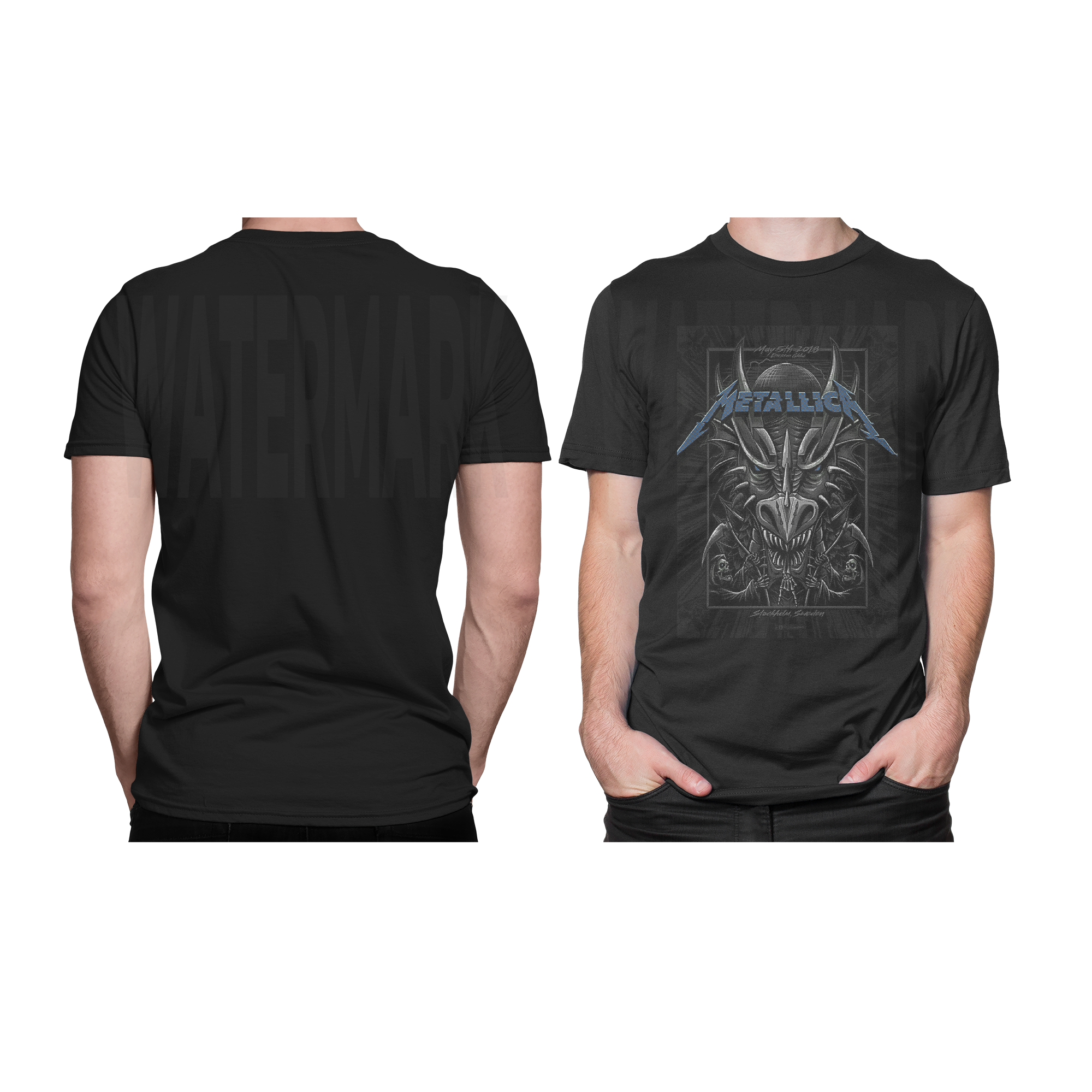 Metallica 2 HALFTONE  (Ready-to-Print Design)