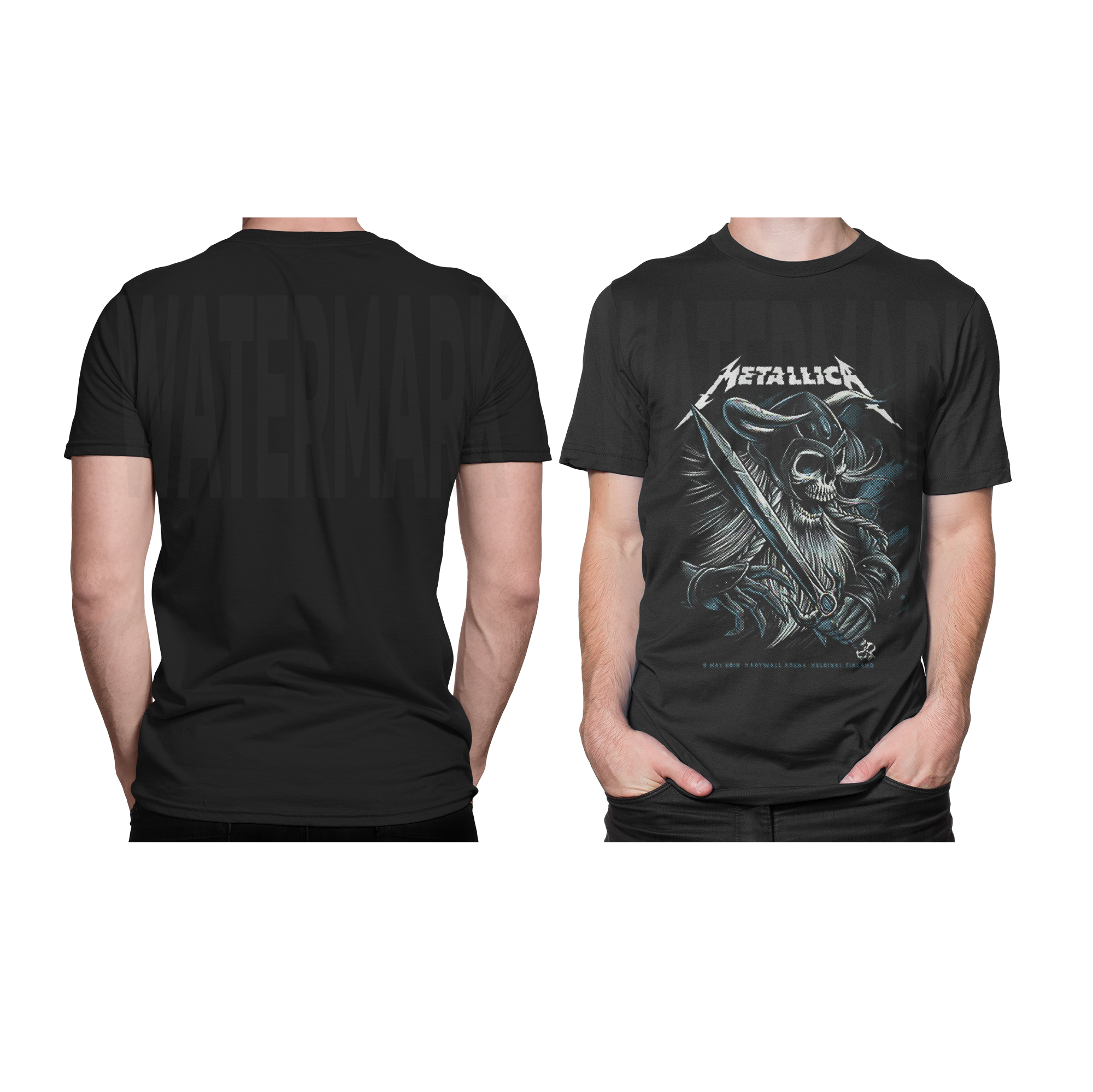 Metallica 3 HALFTONE  (Ready-to-Print Design)