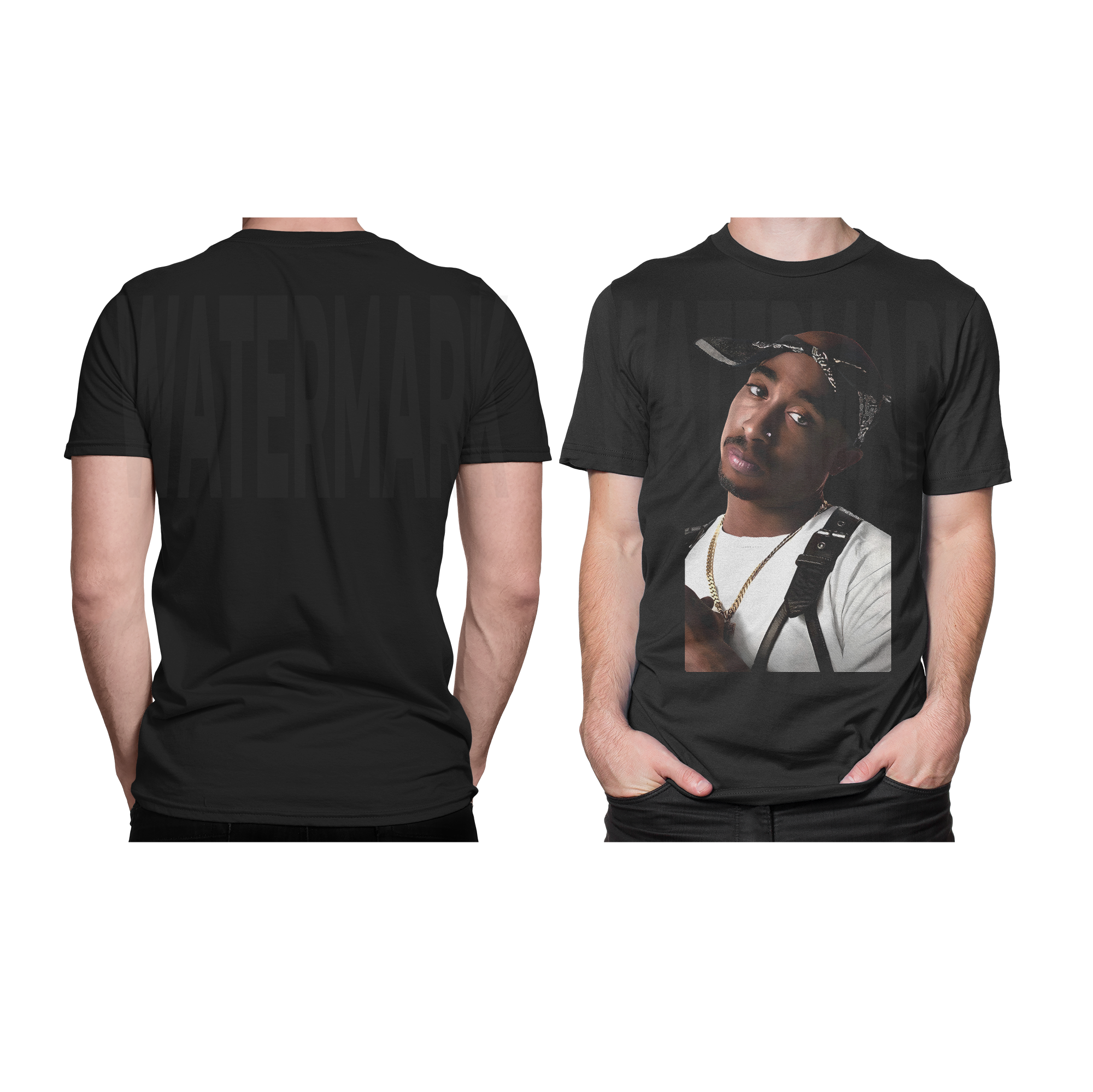 Tupac Portrait HALFTONE  (Ready-to-Print Design)