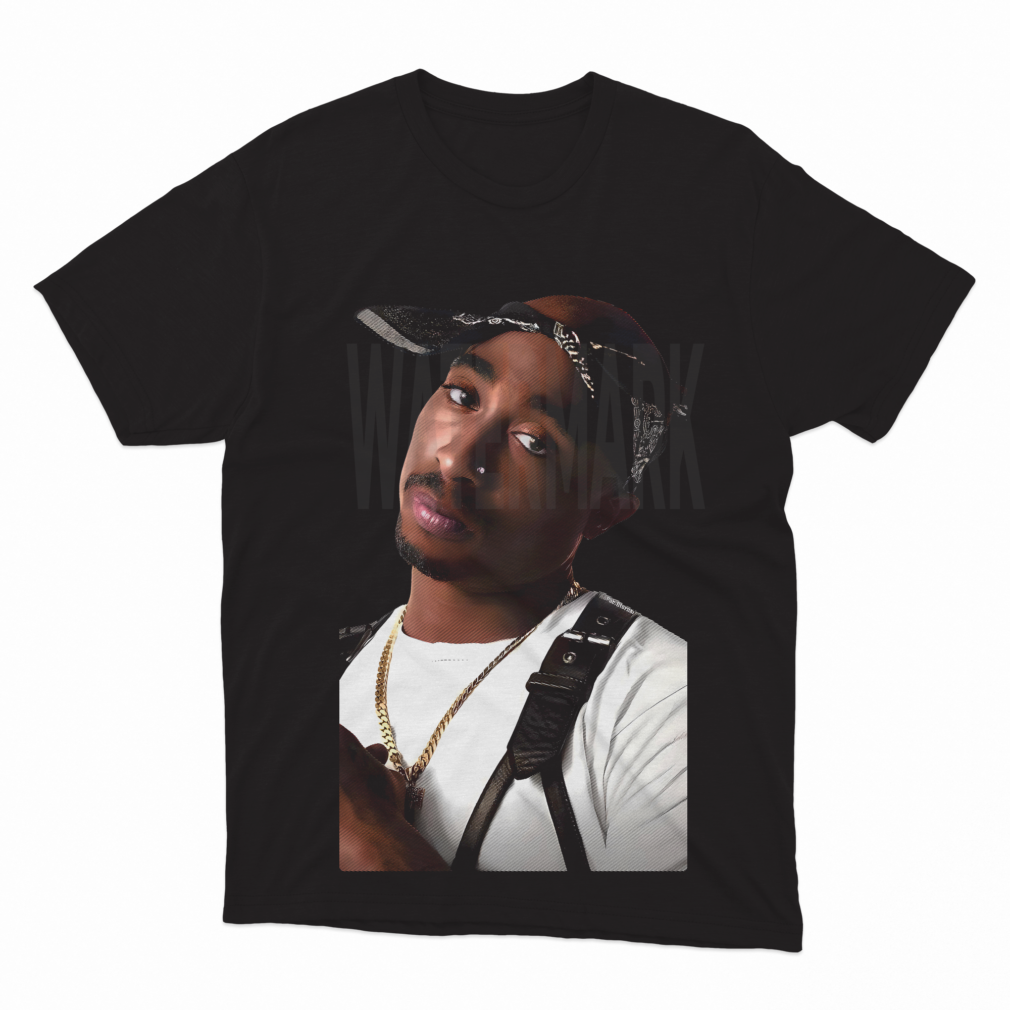Tupac Portrait HALFTONE  (Ready-to-Print Design)