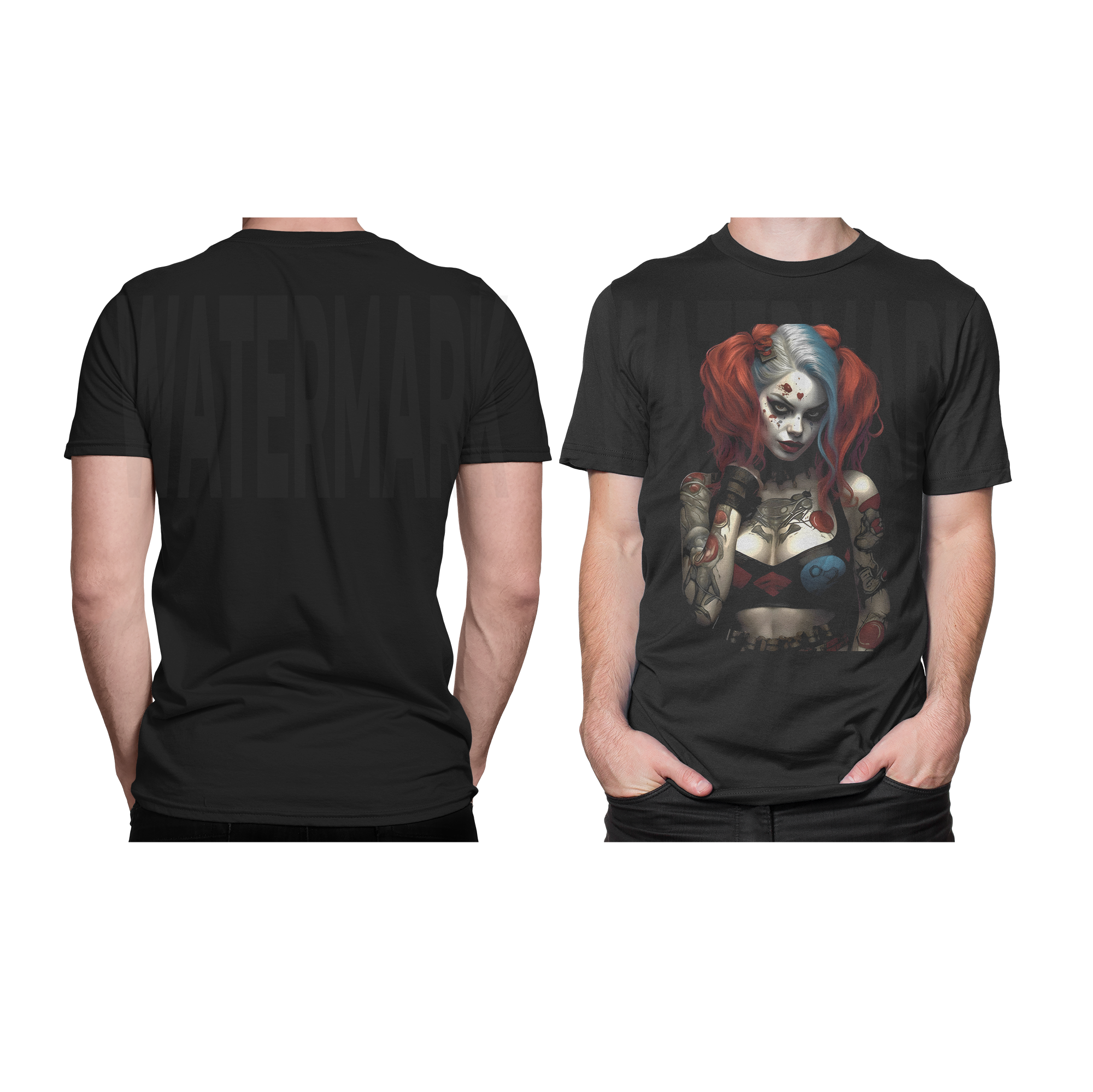Harley Queen HALFTONE  (Ready-to-Print Design)