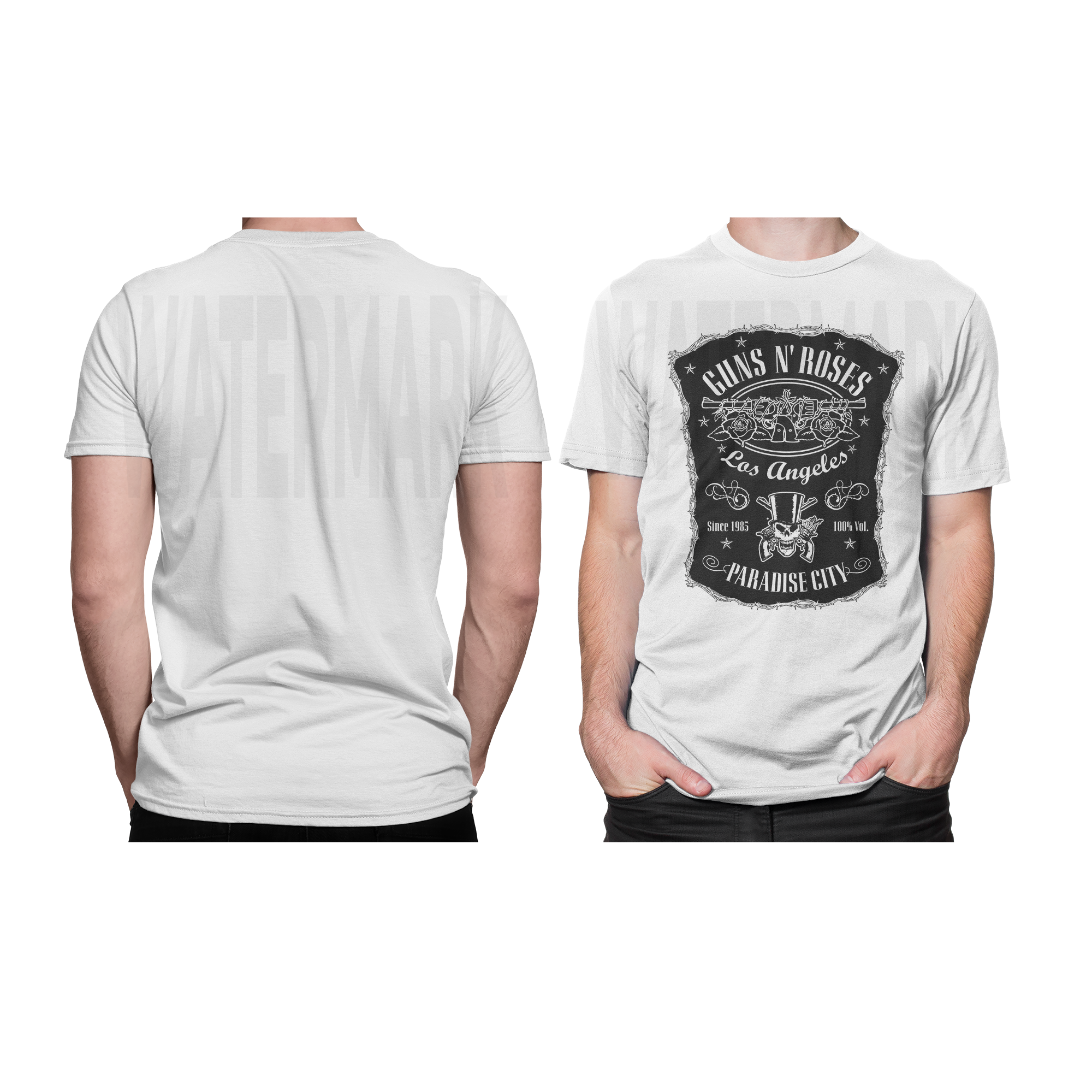Gun's n Roses Inspired HALFTONE  (Ready-to-Print Design)