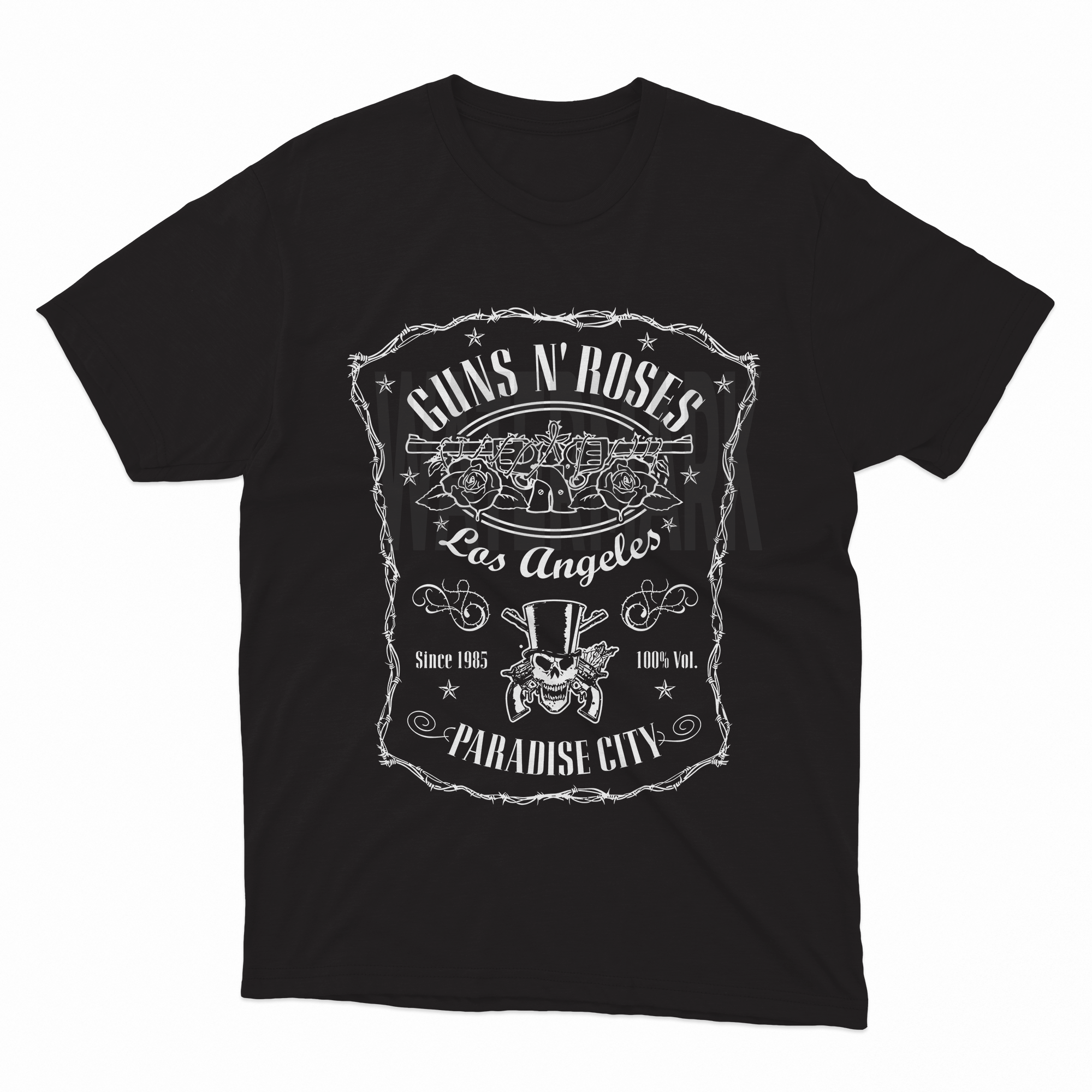 Gun's n Roses Inspired Black HALFTONE  (Ready-to-Print Design)