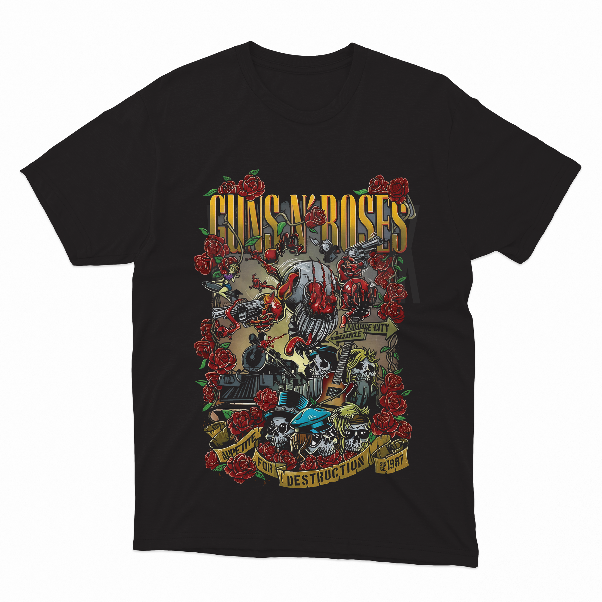 Gun's n Roses_knock out black  (Ready-to-Print Design)