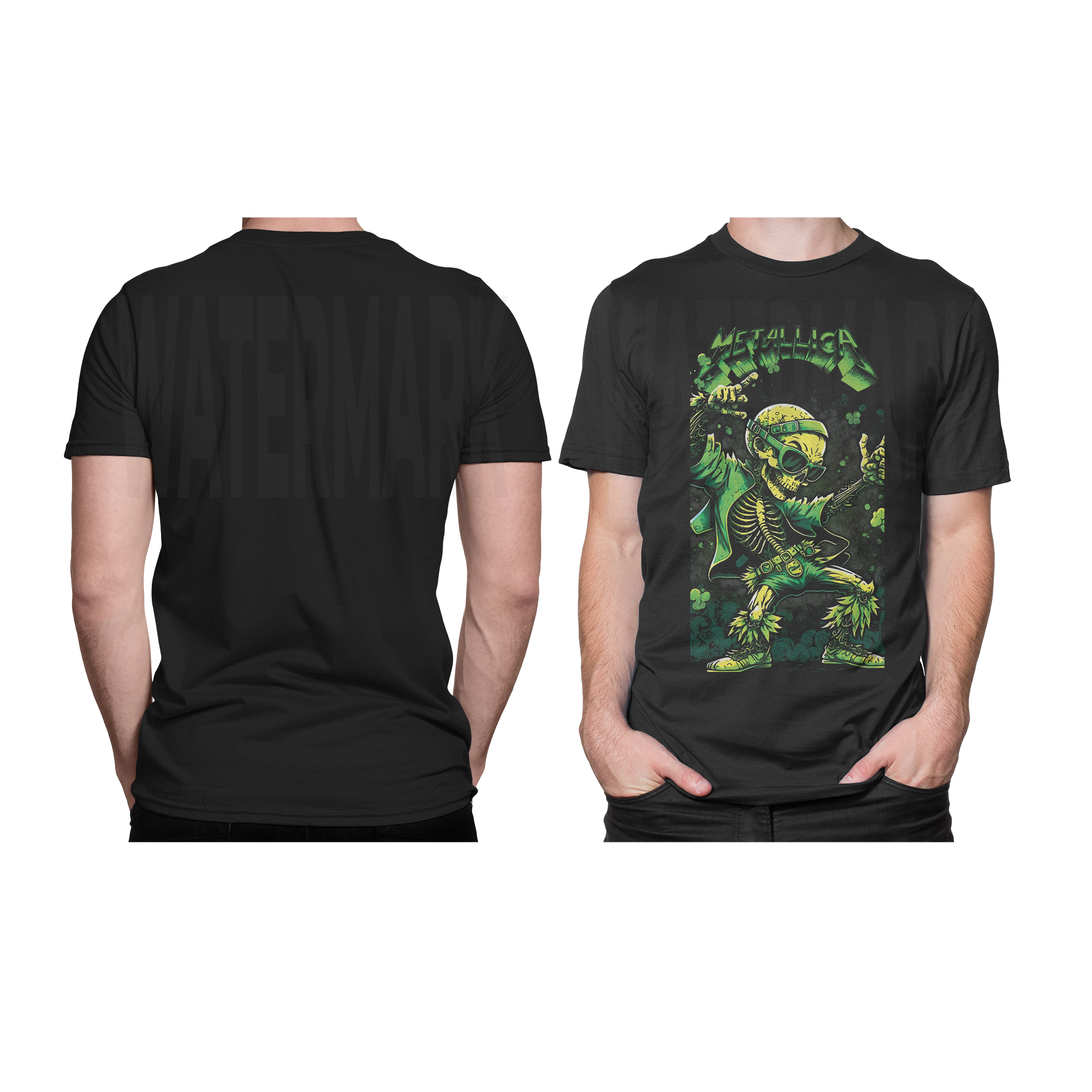 Metallica Green knock out black  (Ready-to-Print Design)