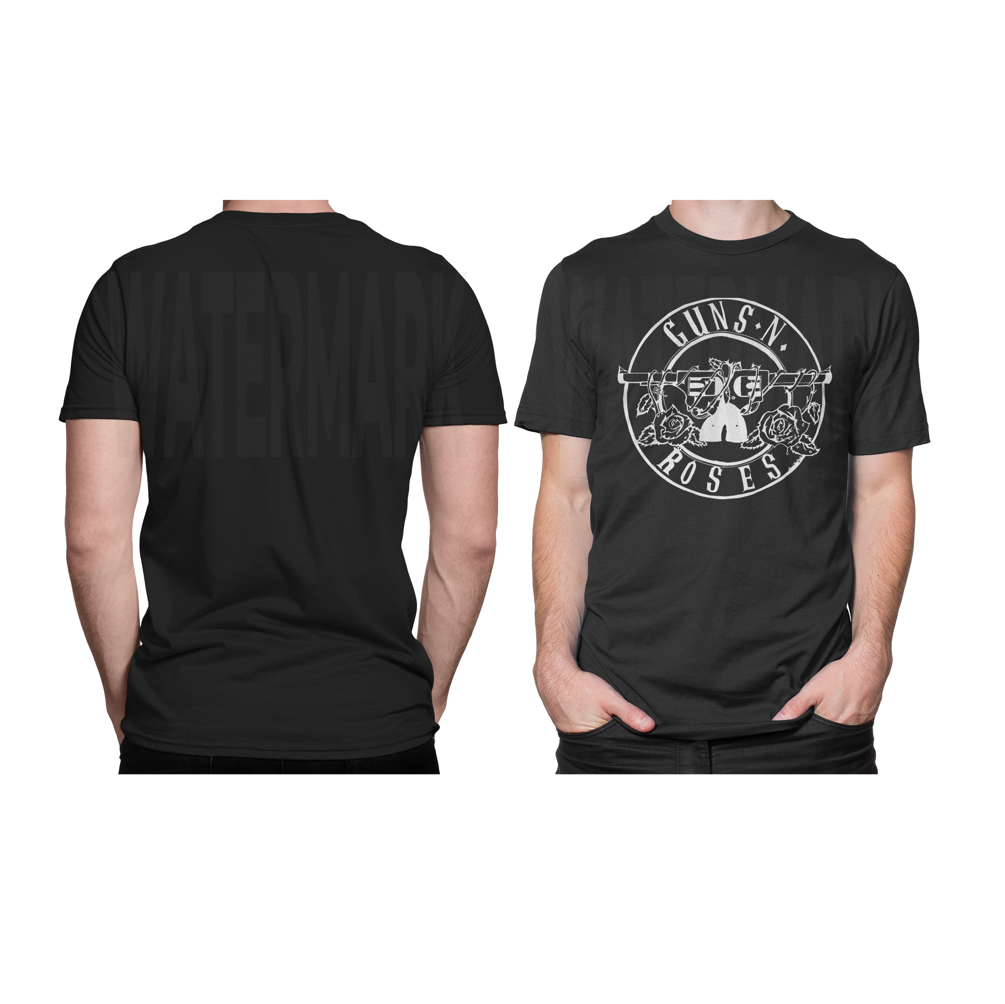 Gun's n Roses White (Ready-to-Print Design)