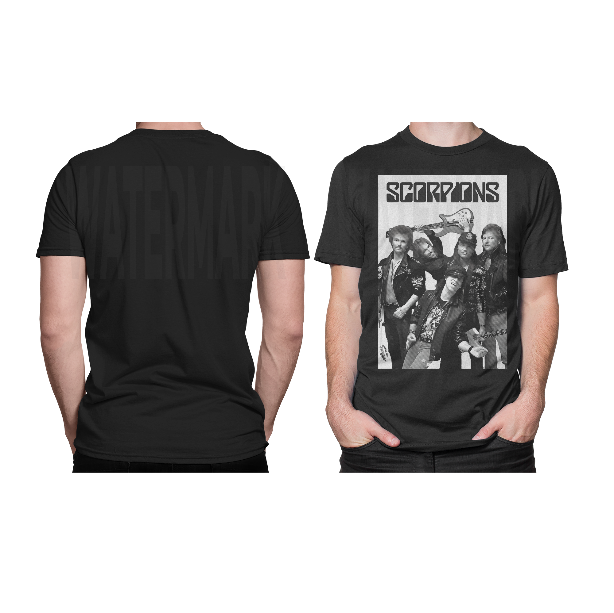 Scorpions Black HALFTONE (Ready-to-Print Design)