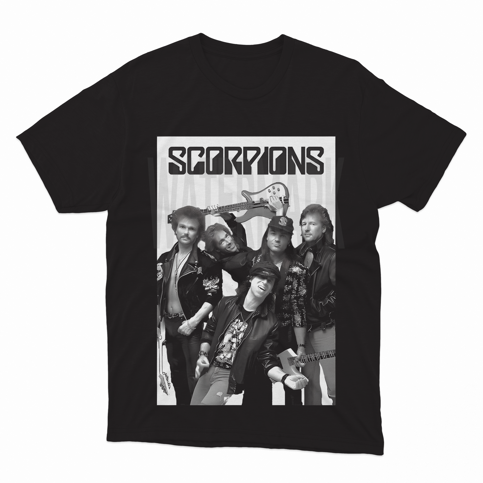 Scorpions Black HALFTONE (Ready-to-Print Design)