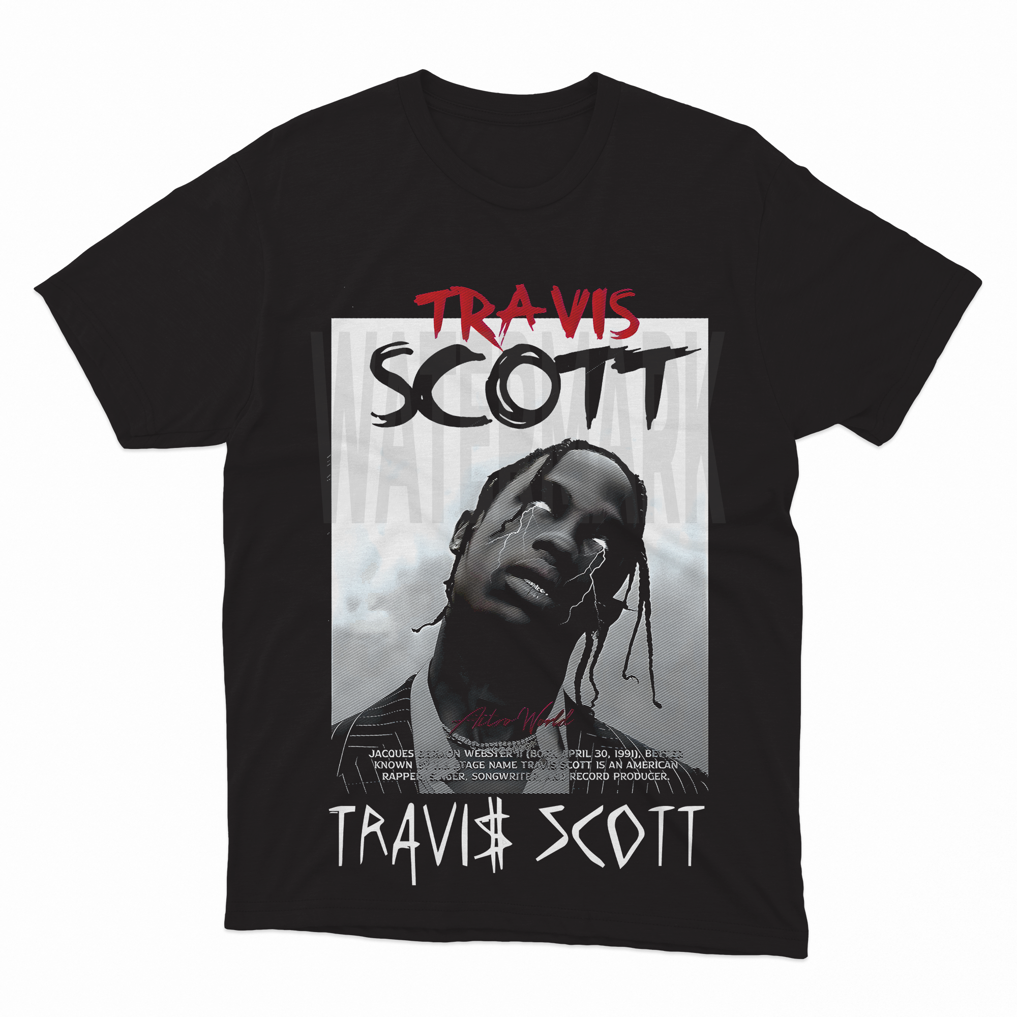 Travis Scott Black HALFTONE (Ready-to-Print Design)
