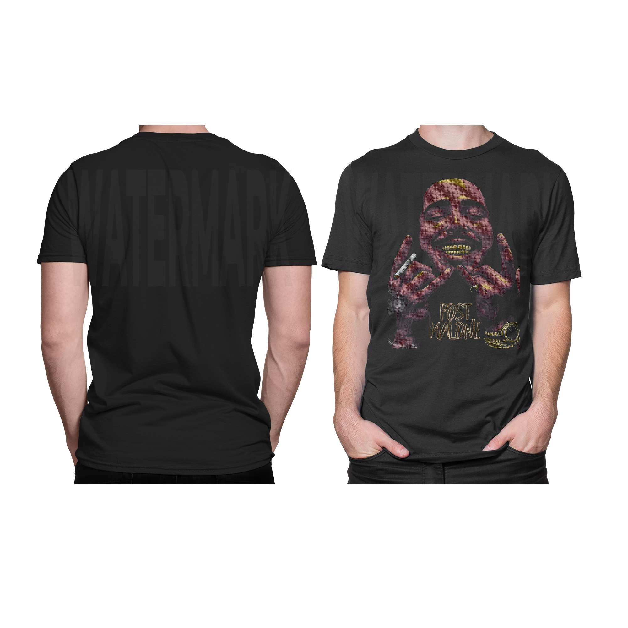 Post Malone Rock Halftone (Ready-to-Print Design)