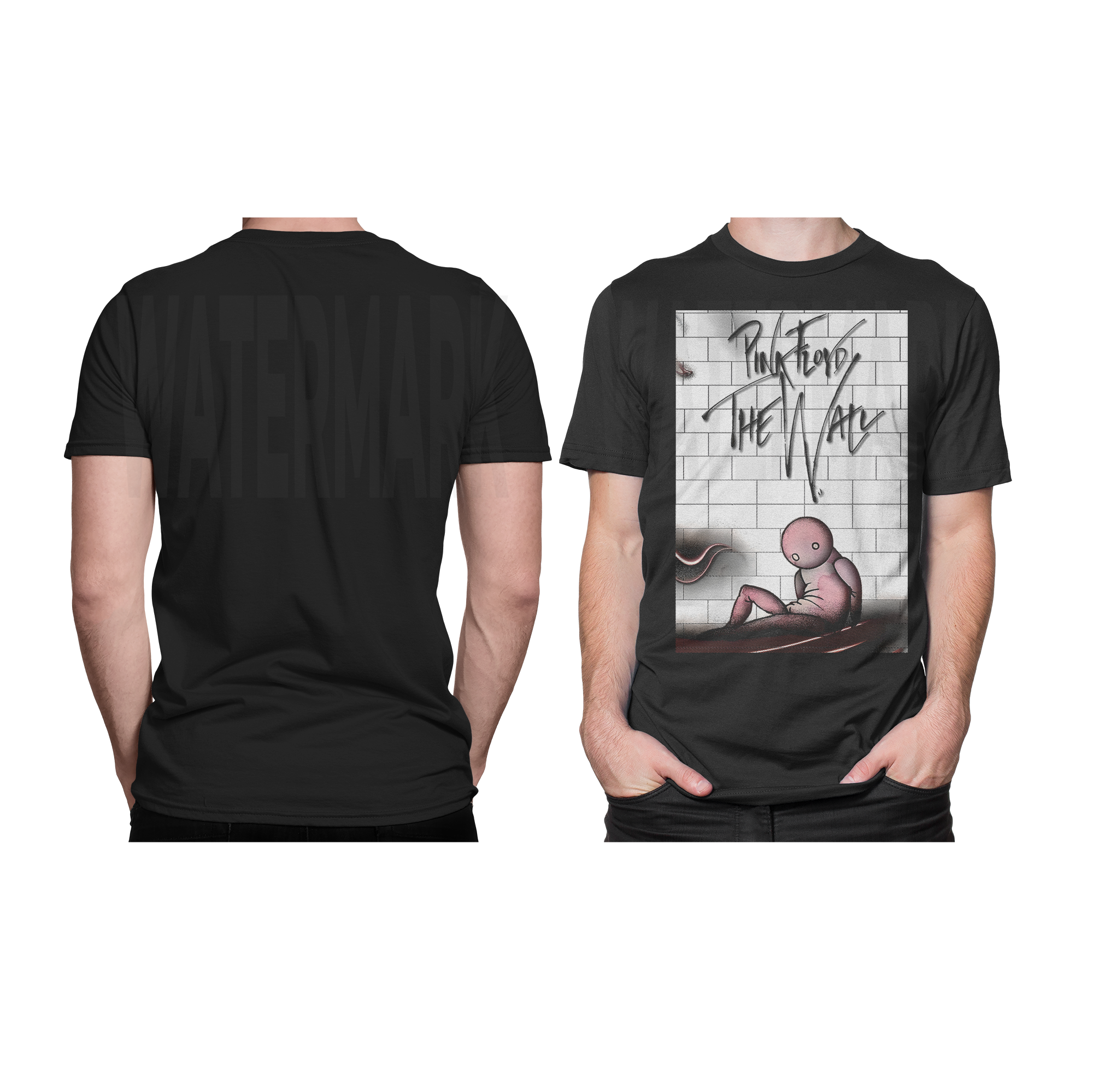 Pink Floyd The Wall Halftone (Ready-to-Print Design)