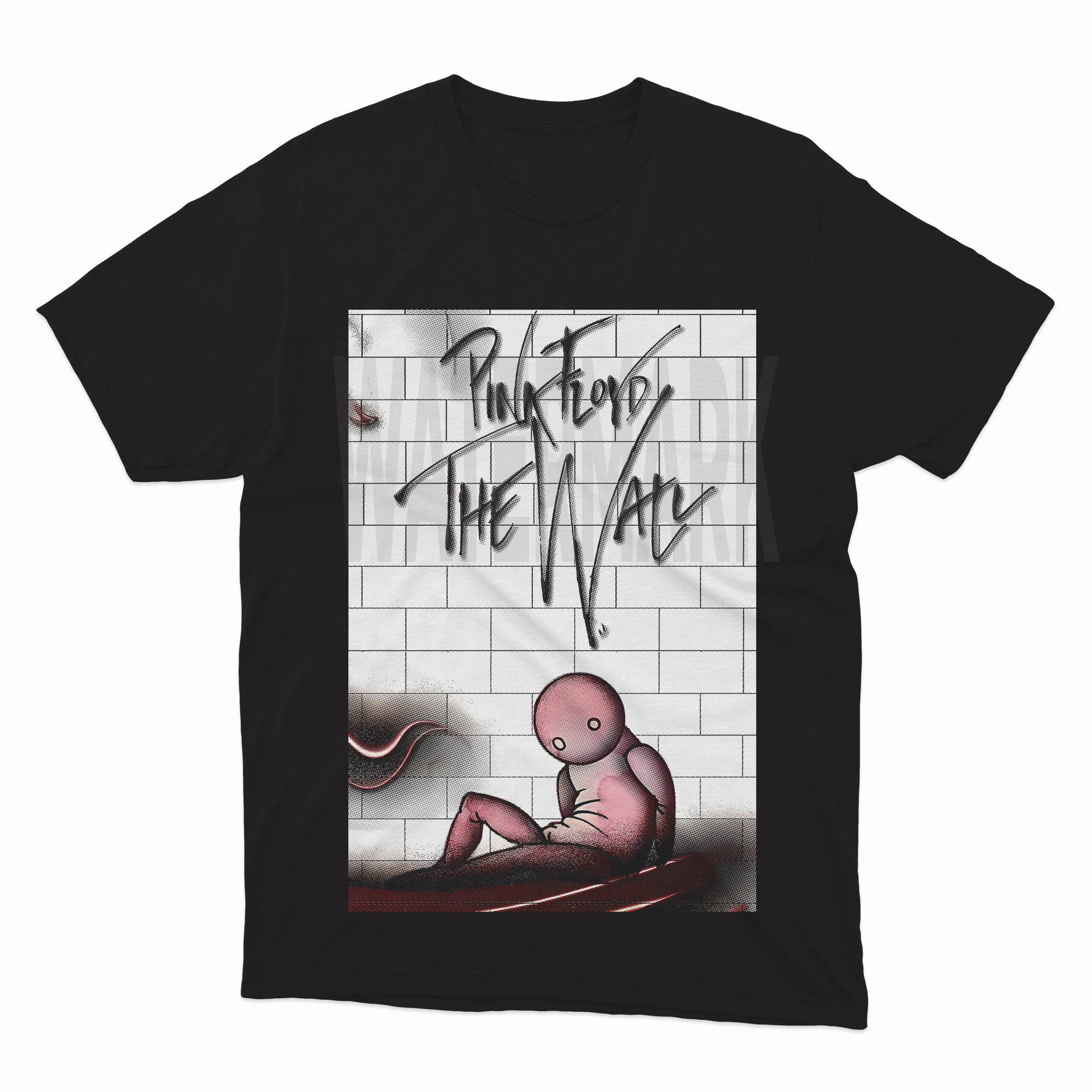 Pink Floyd The Wall Halftone (Ready-to-Print Design)