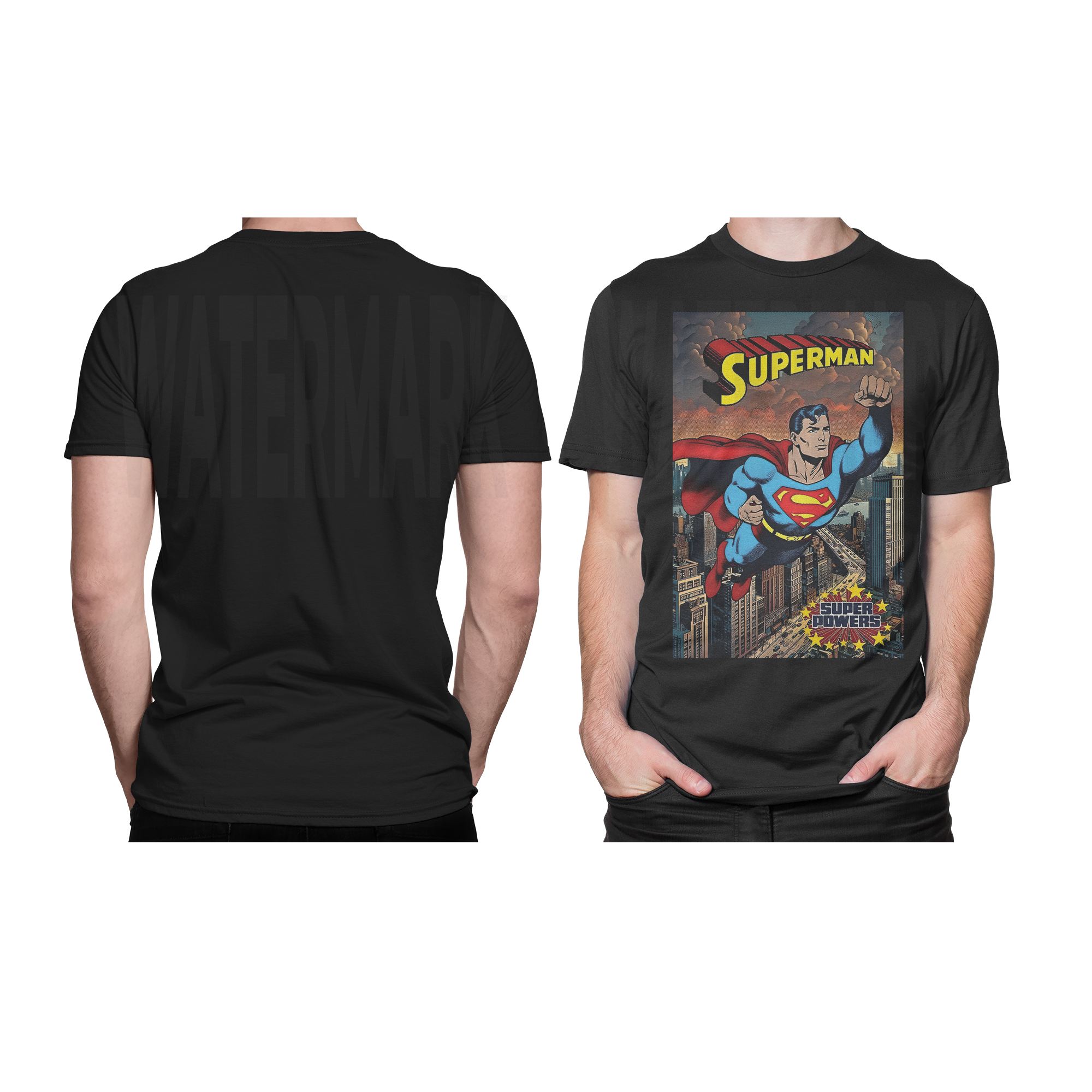 Superman _HALFTONE (Ready-to-Print Design)