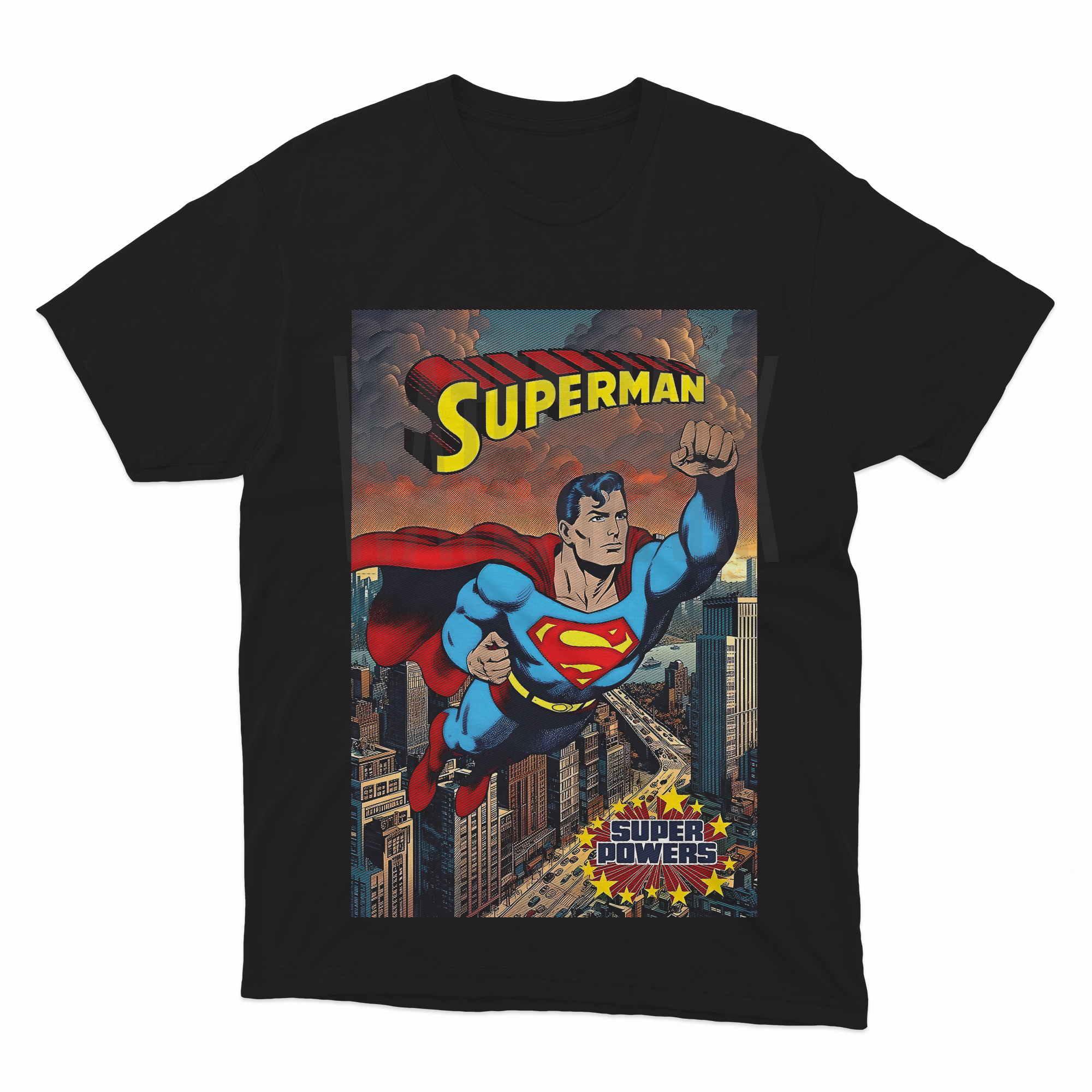 Superman _HALFTONE (Ready-to-Print Design)