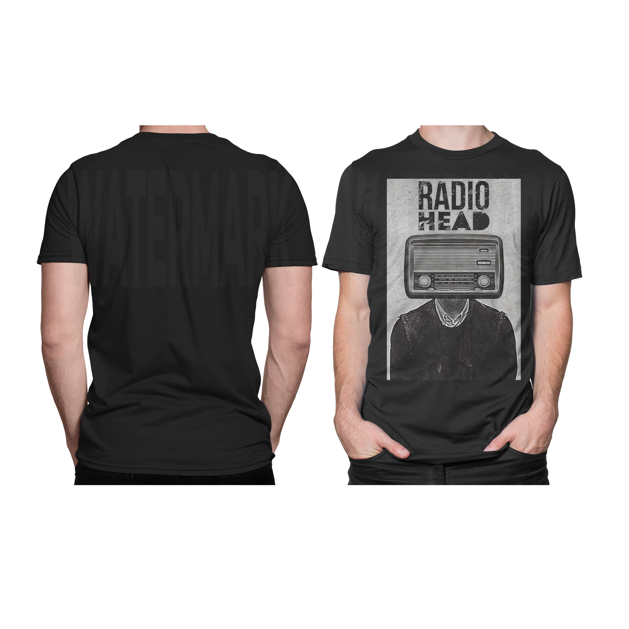 Radio Head _HALFTONE (Ready-to-Print Design)