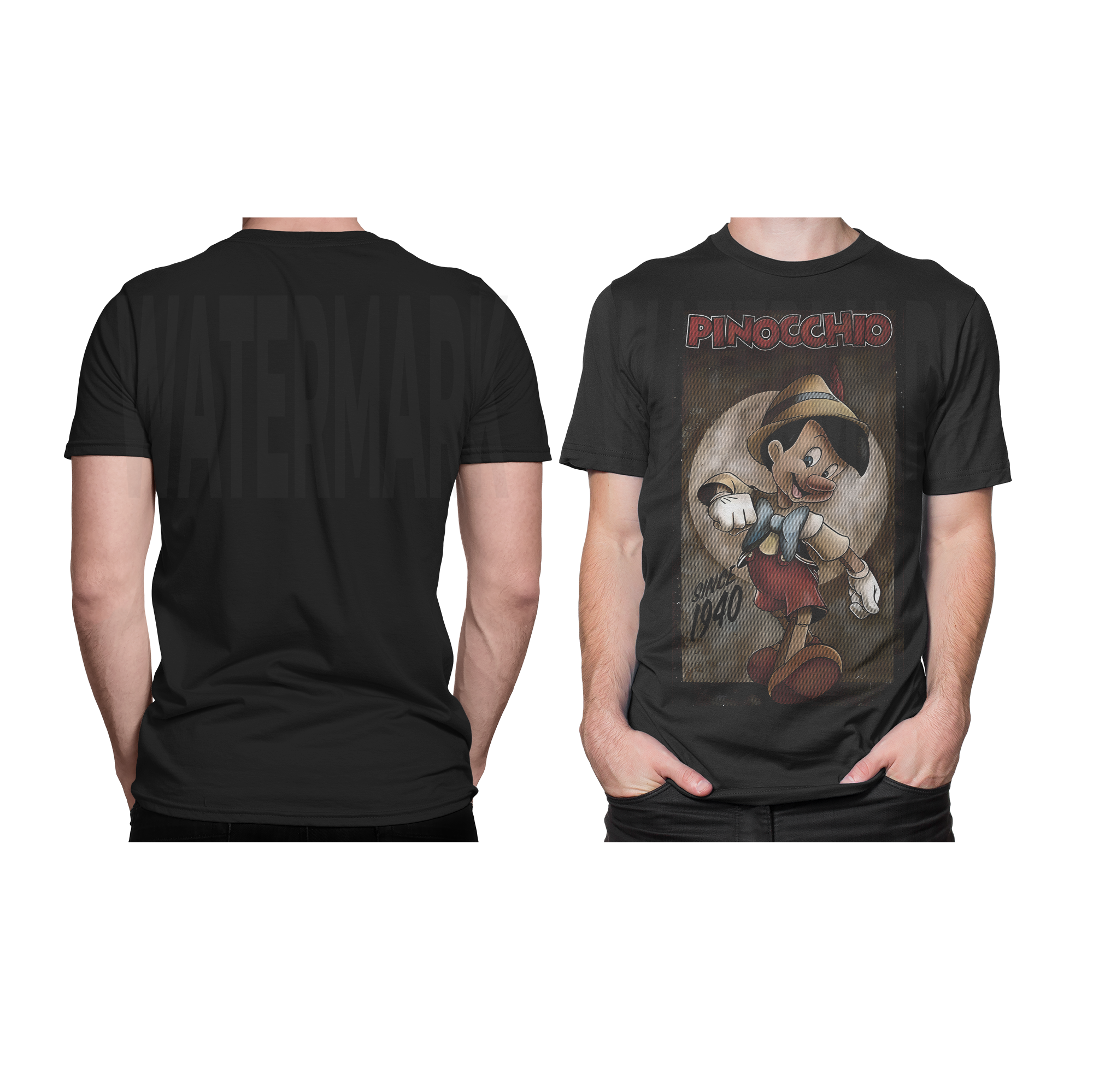 Pinocchio _HALFTONE (Ready-to-Print Design)