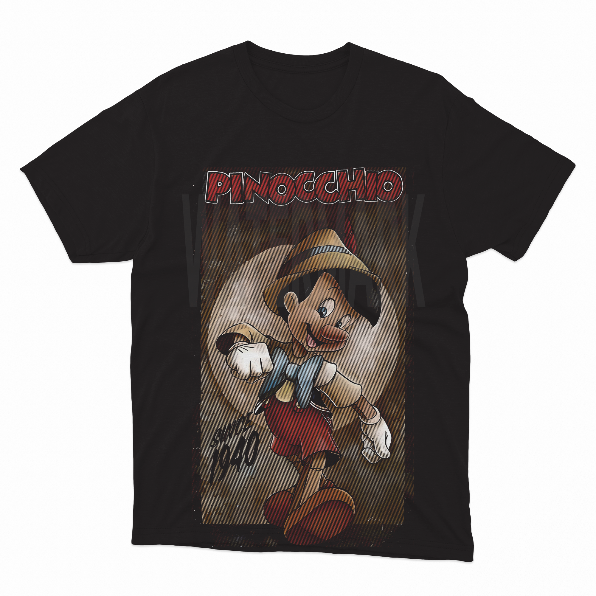 Pinocchio _HALFTONE (Ready-to-Print Design)
