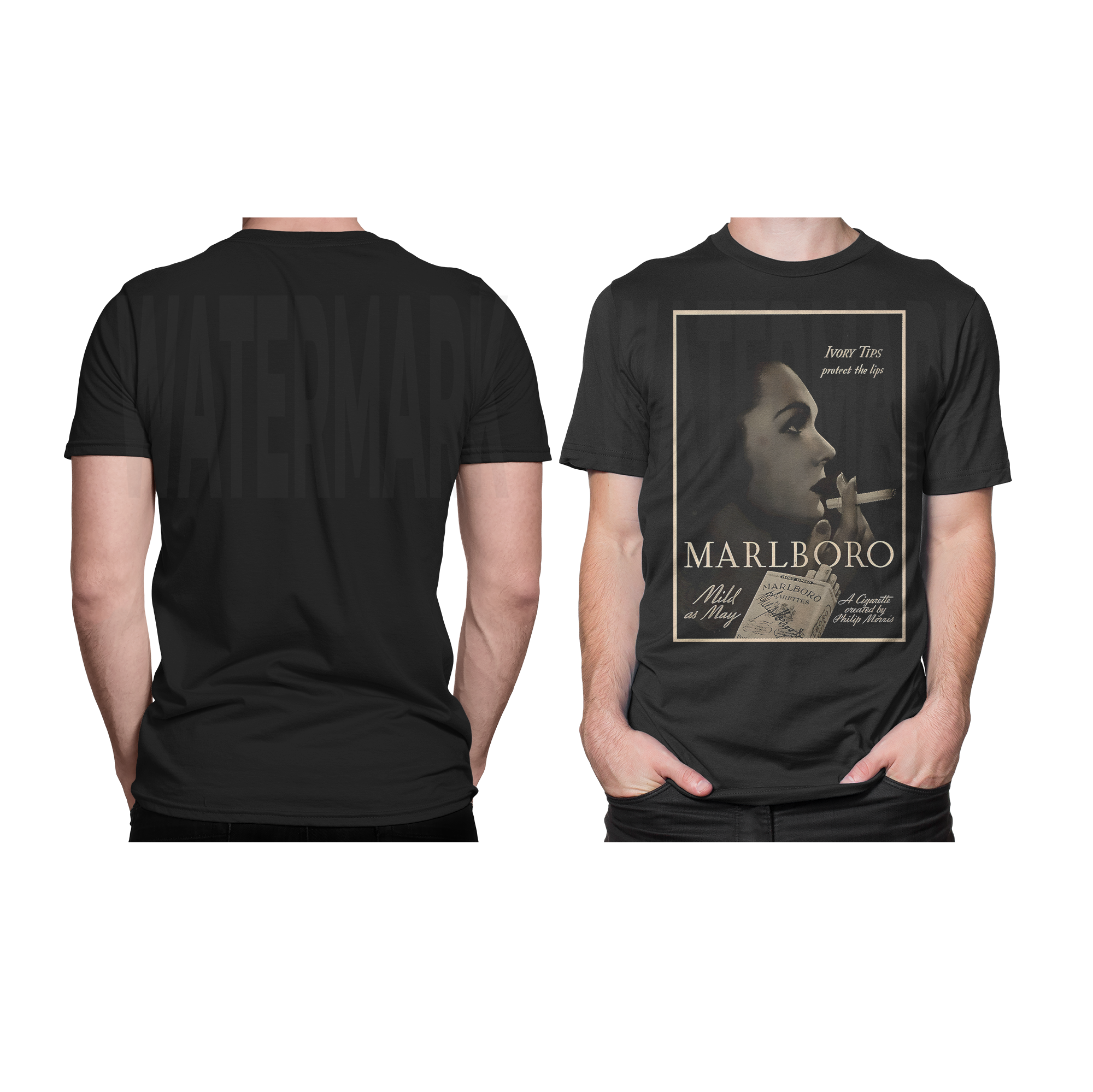 Marlboro Girl _HALFTONE (Ready-to-Print Design)