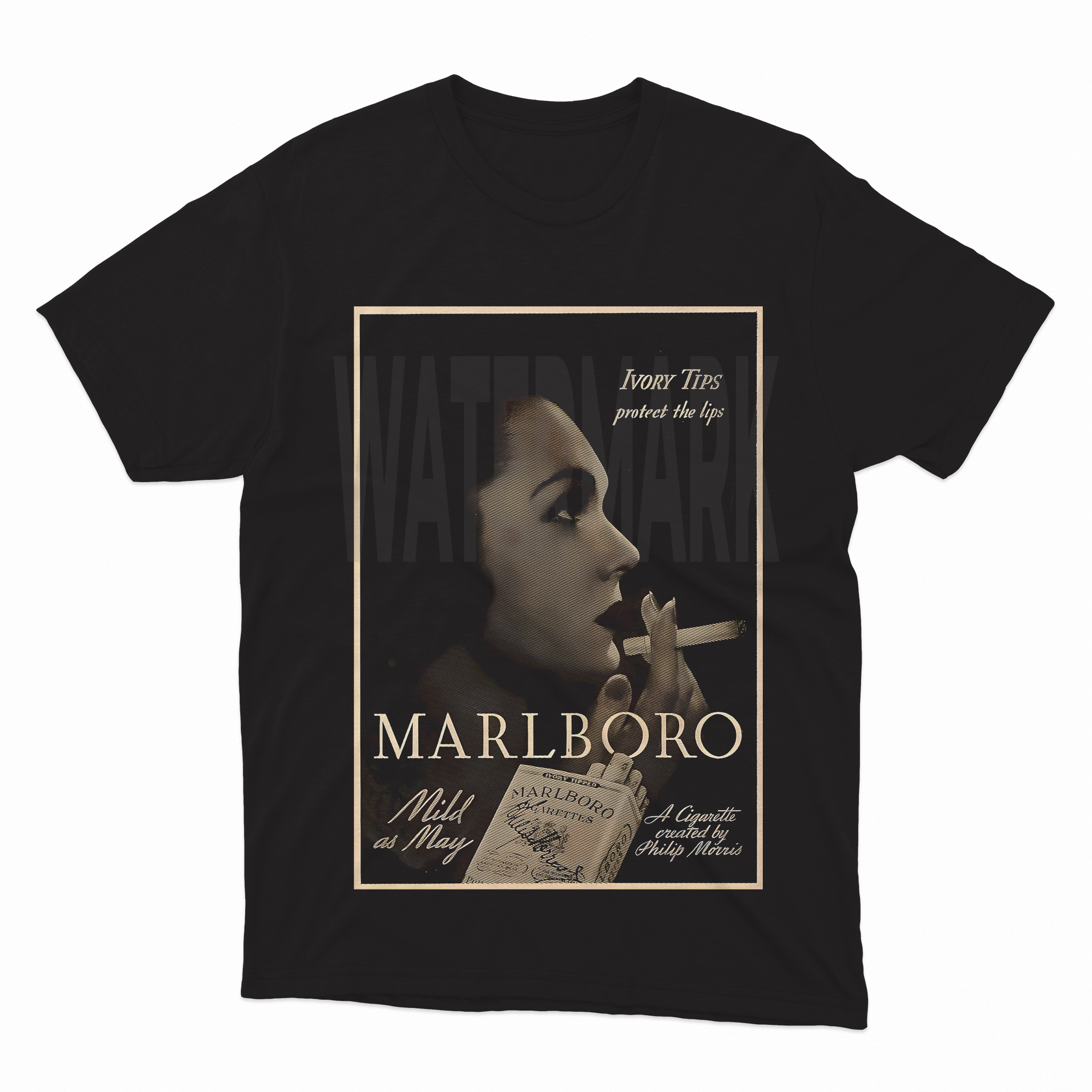 Marlboro Girl _HALFTONE (Ready-to-Print Design)