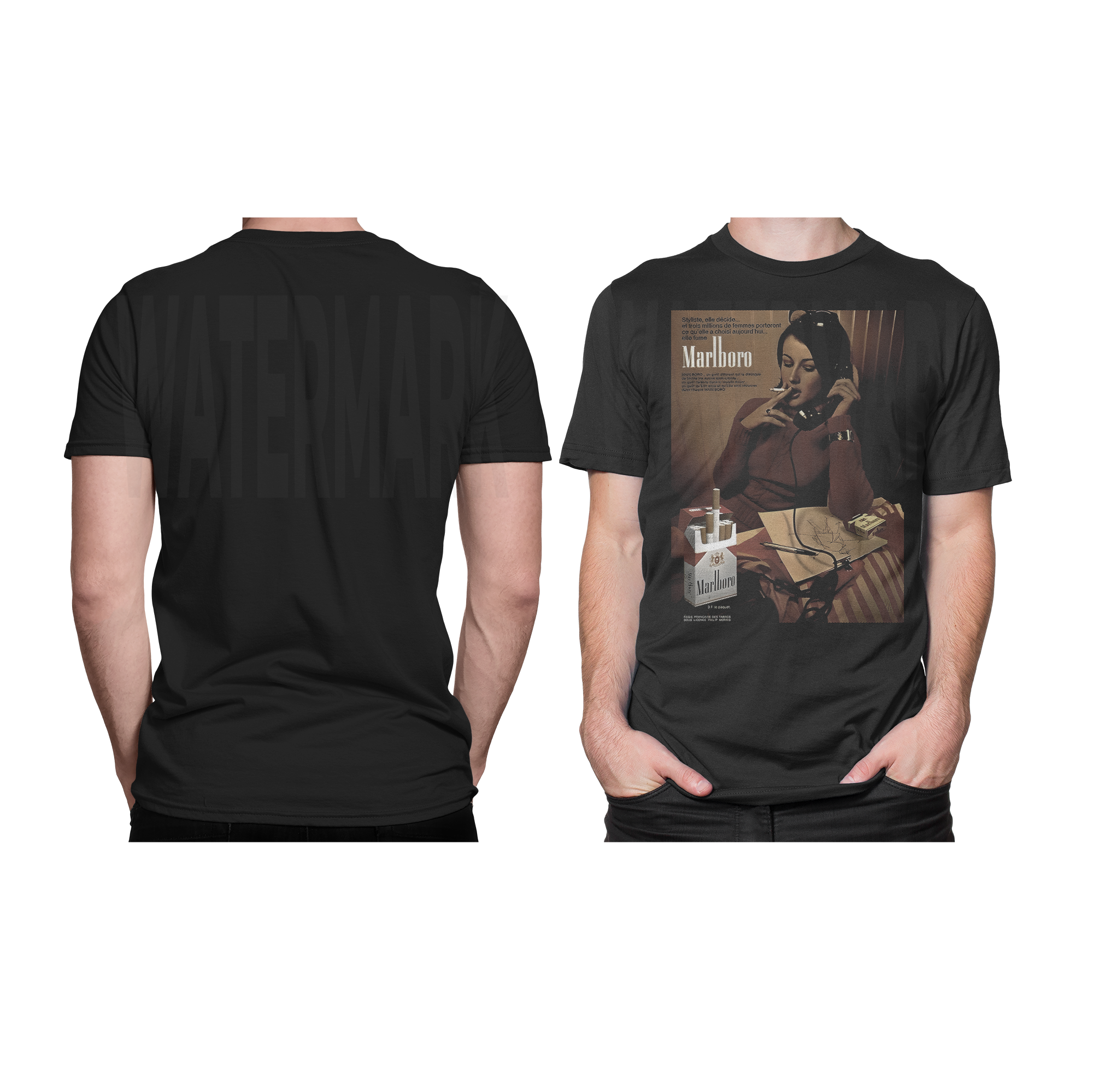 Marlboro Girl Colored_HALFTONE (Ready-to-Print Design)