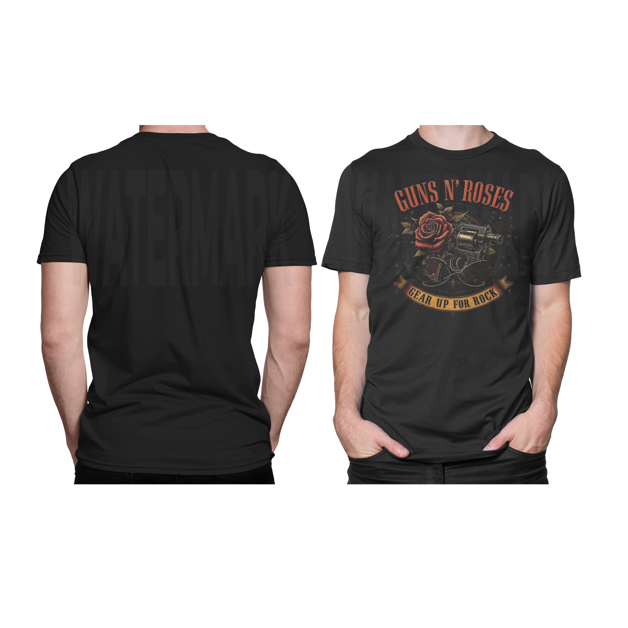 Gun's n Roses 5 _HALFTONE (Ready-to-Print Design)