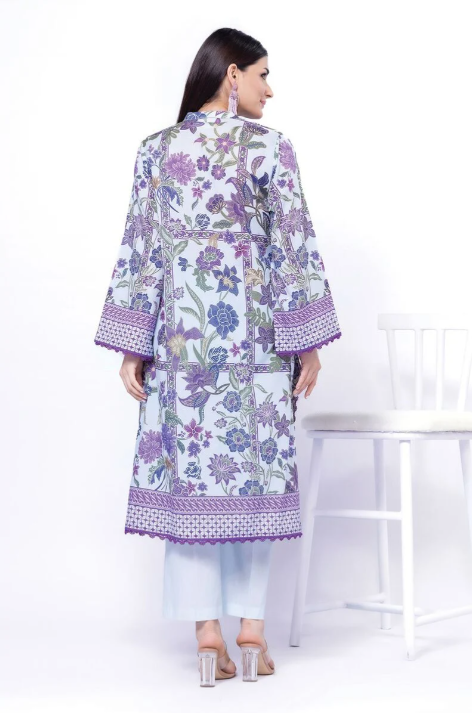 Unstitched printed lawn 2-piece ( shirt and bottom) 