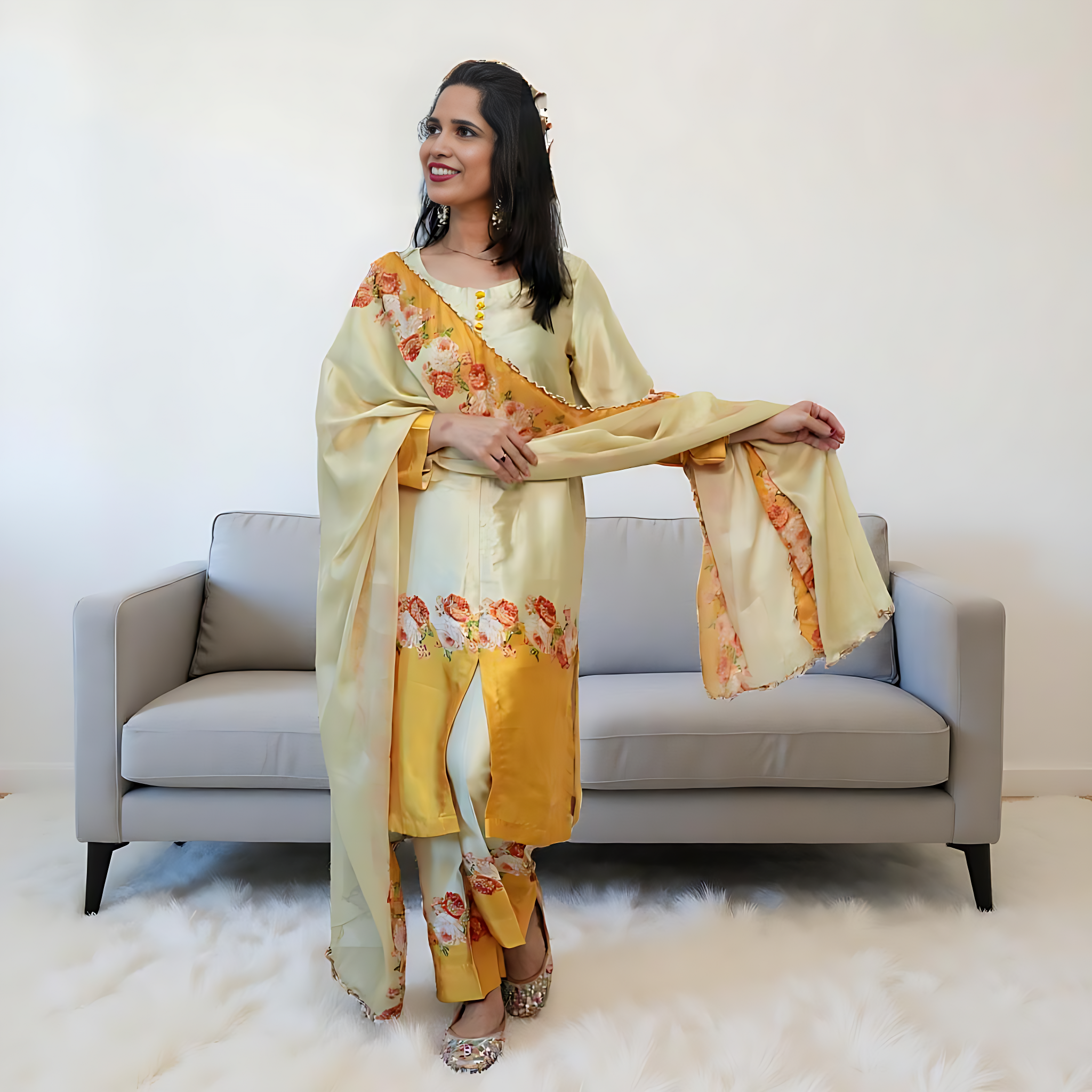 Chic in Silk – 3-Piece Silk Co-ord Set | Ready to Wear