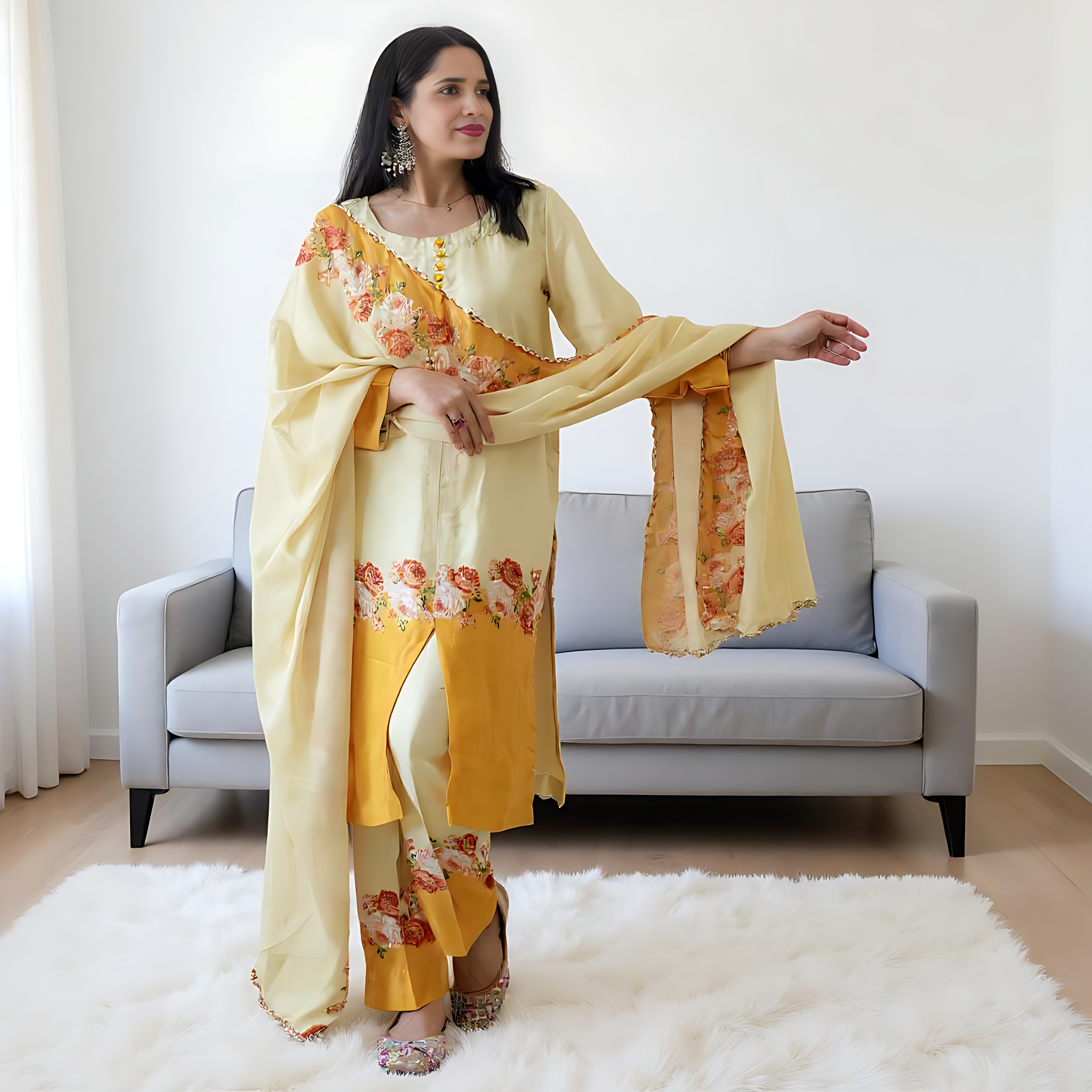 Chic in Silk – 3-Piece Silk Co-ord Set | Ready to Wear