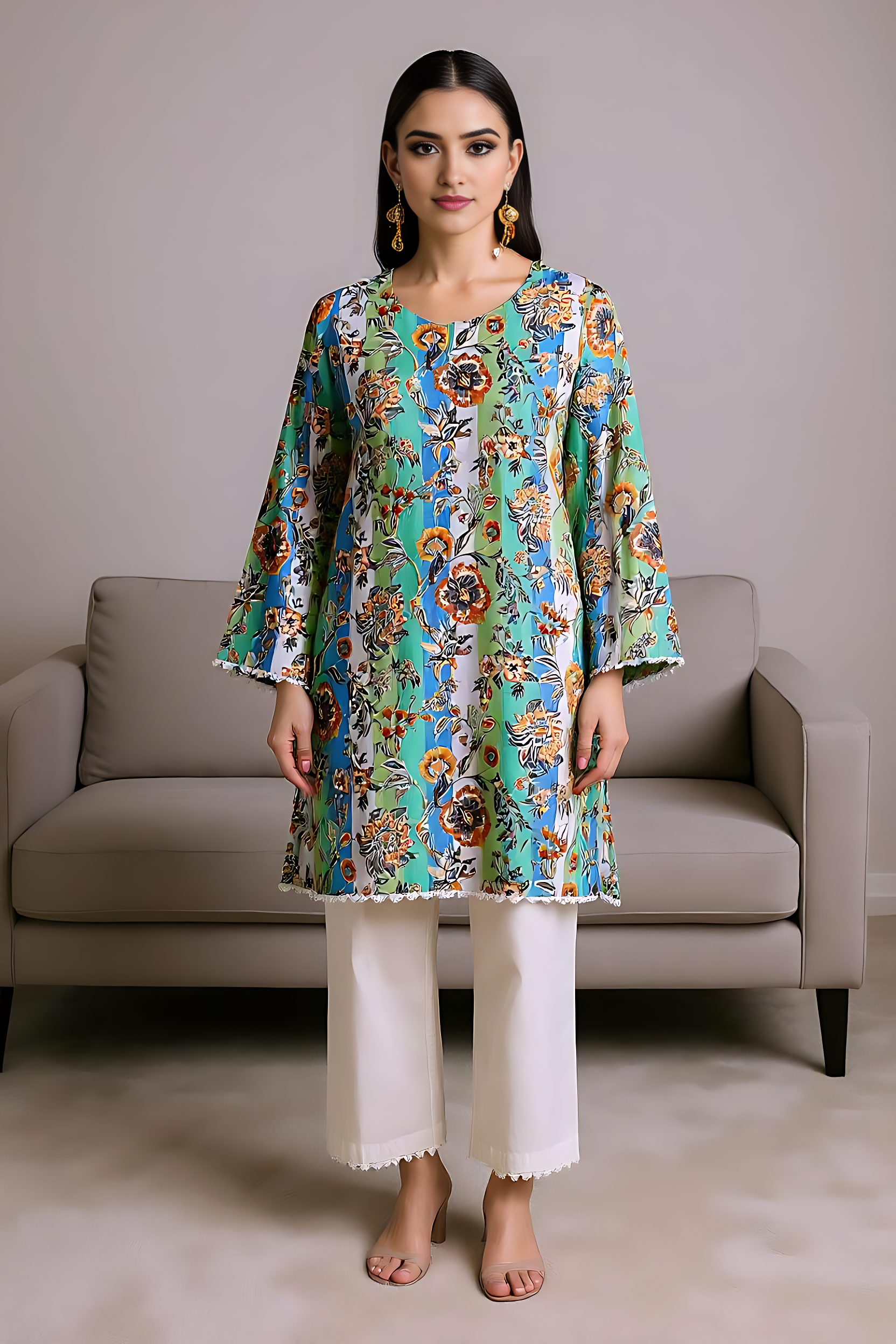 Desi Deco Drop – Unstitched Printed Lawn 3-Piece Suit