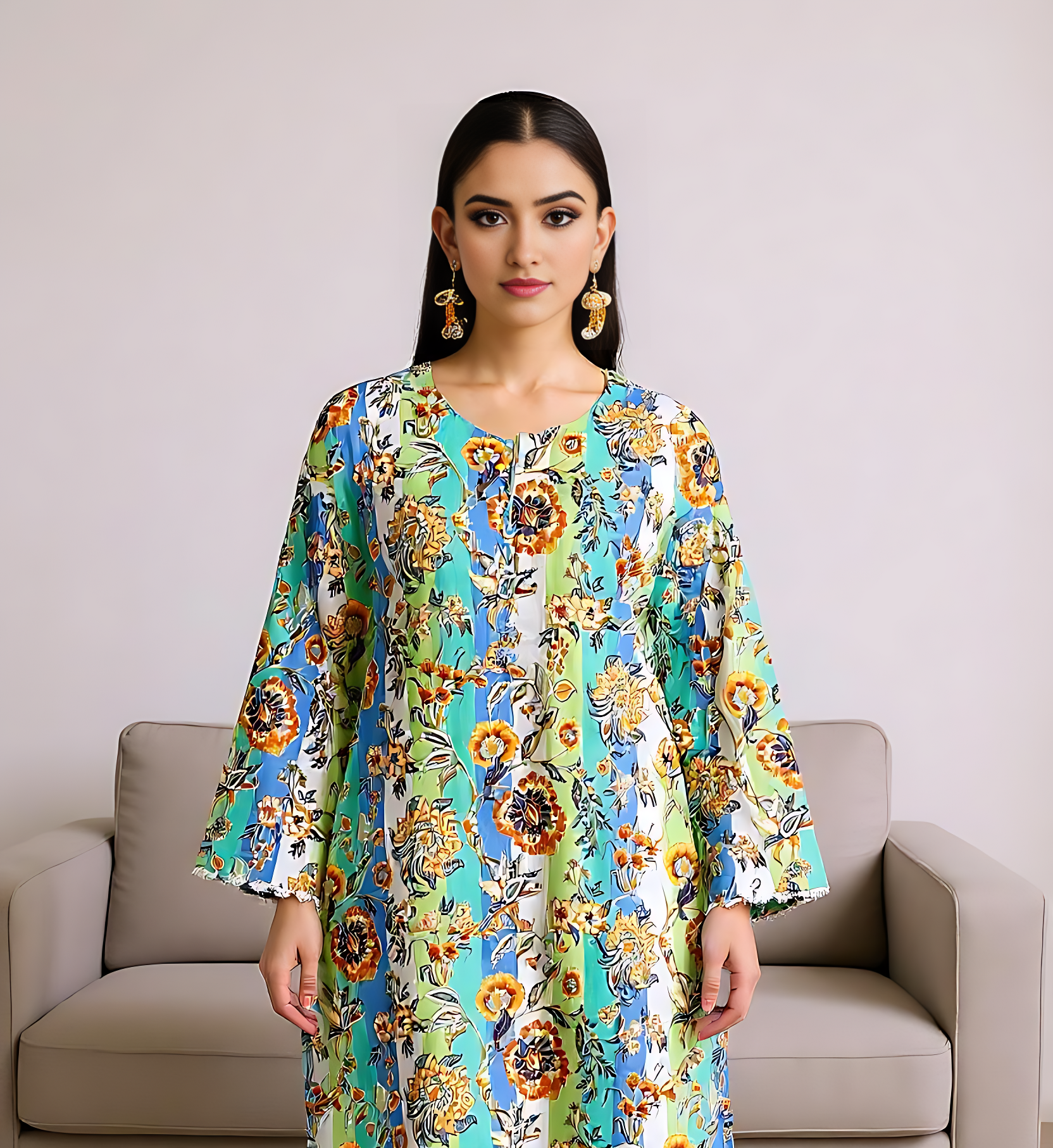 Desi Deco Drop – Unstitched Printed Lawn 3-Piece Suit