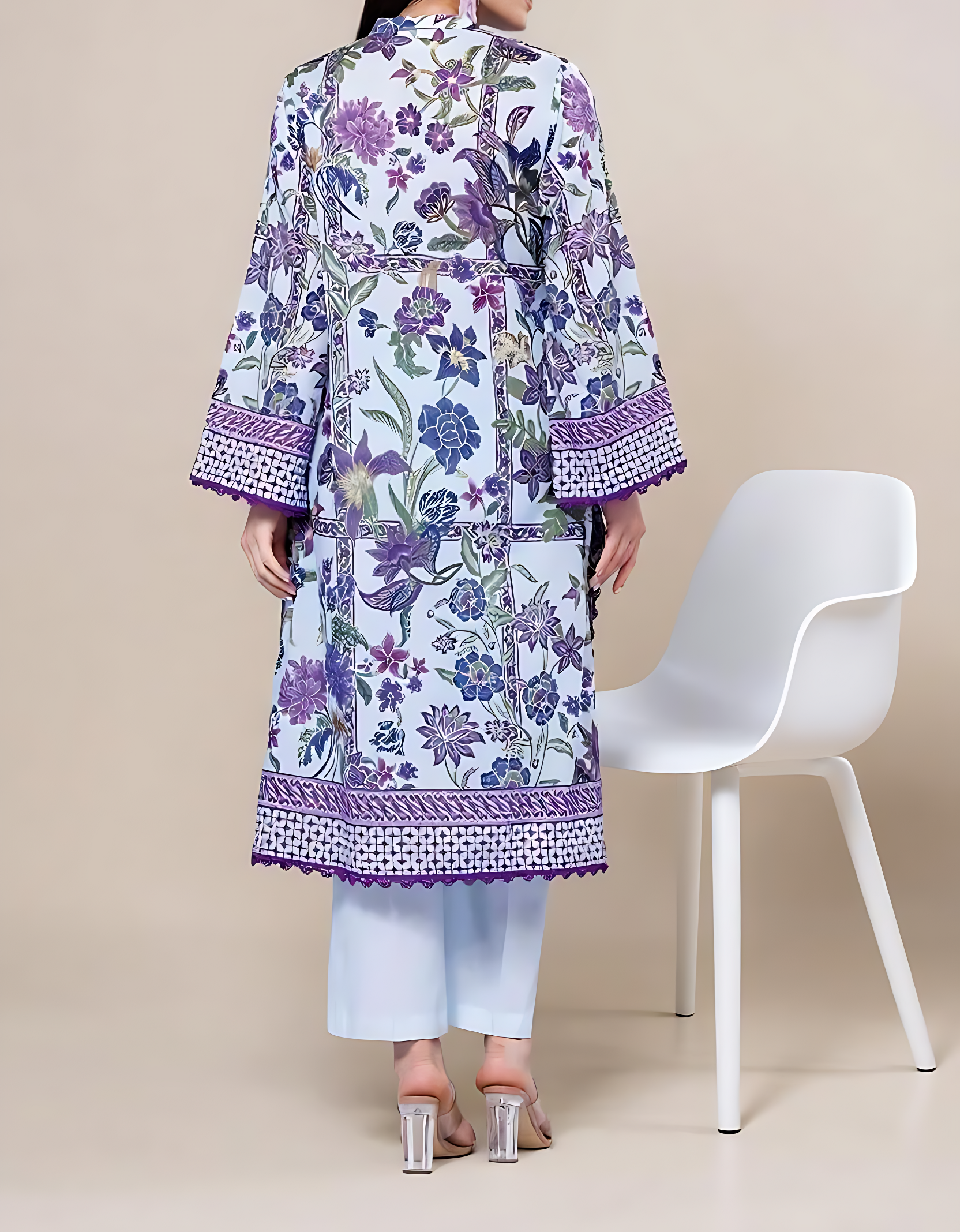 Sundar Soil – Unstitched Printed Lawn 2-Piece