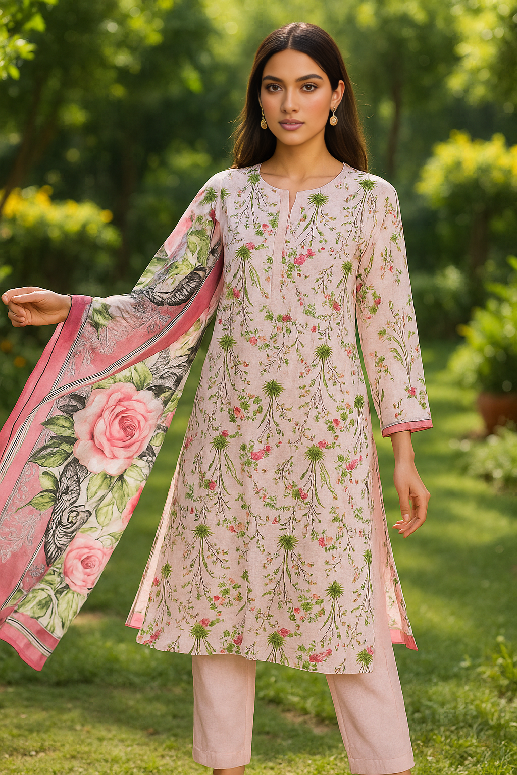 Summer Radiance – Unstitched Printed Lawn 3-Piece Suit