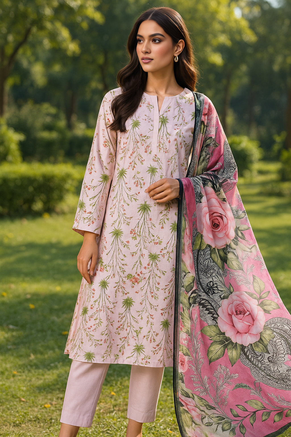 Summer Radiance – Unstitched Printed Lawn 3-Piece Suit