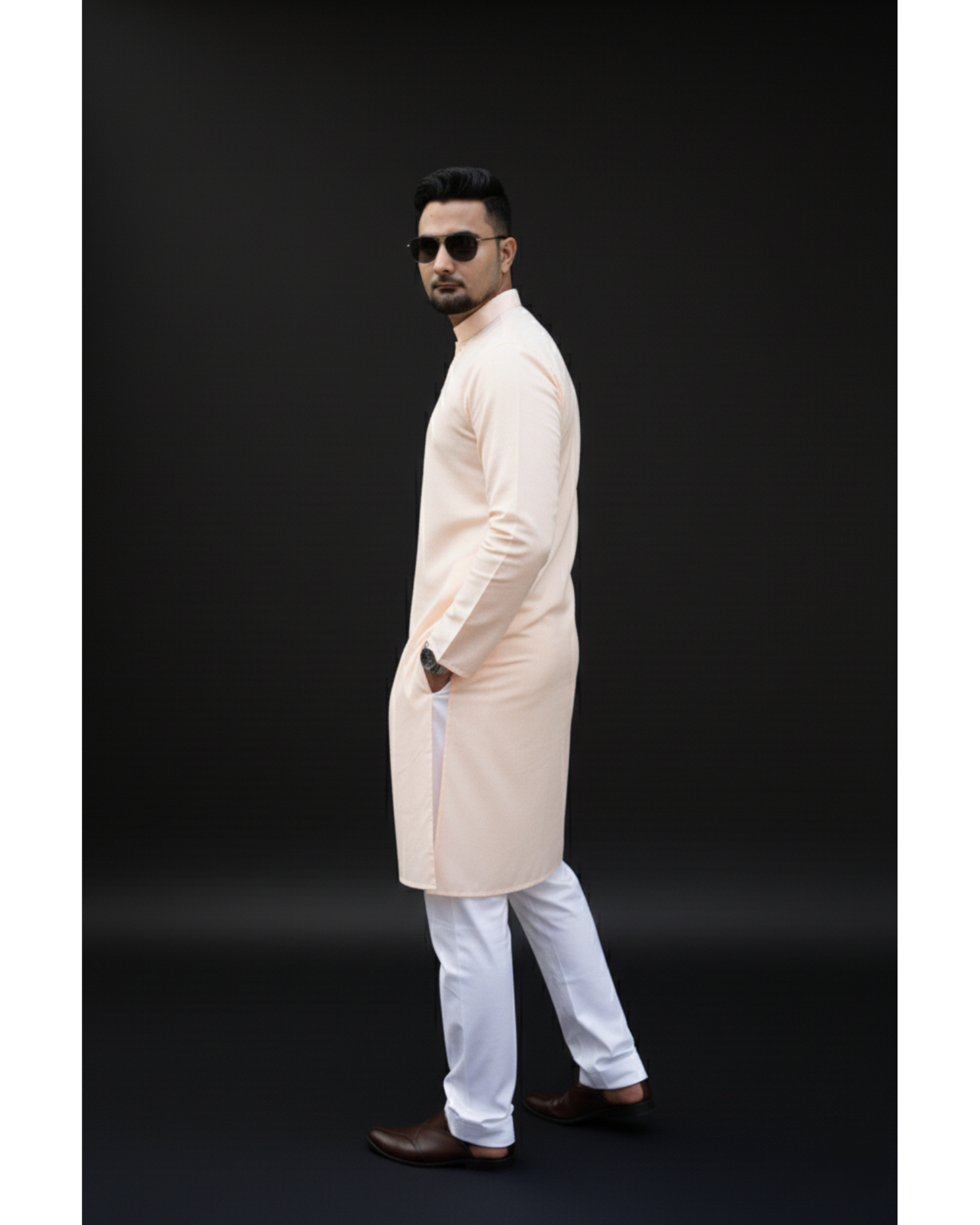 Classic Beige – Pure Hand-Woven Khadi Unstitched Suit