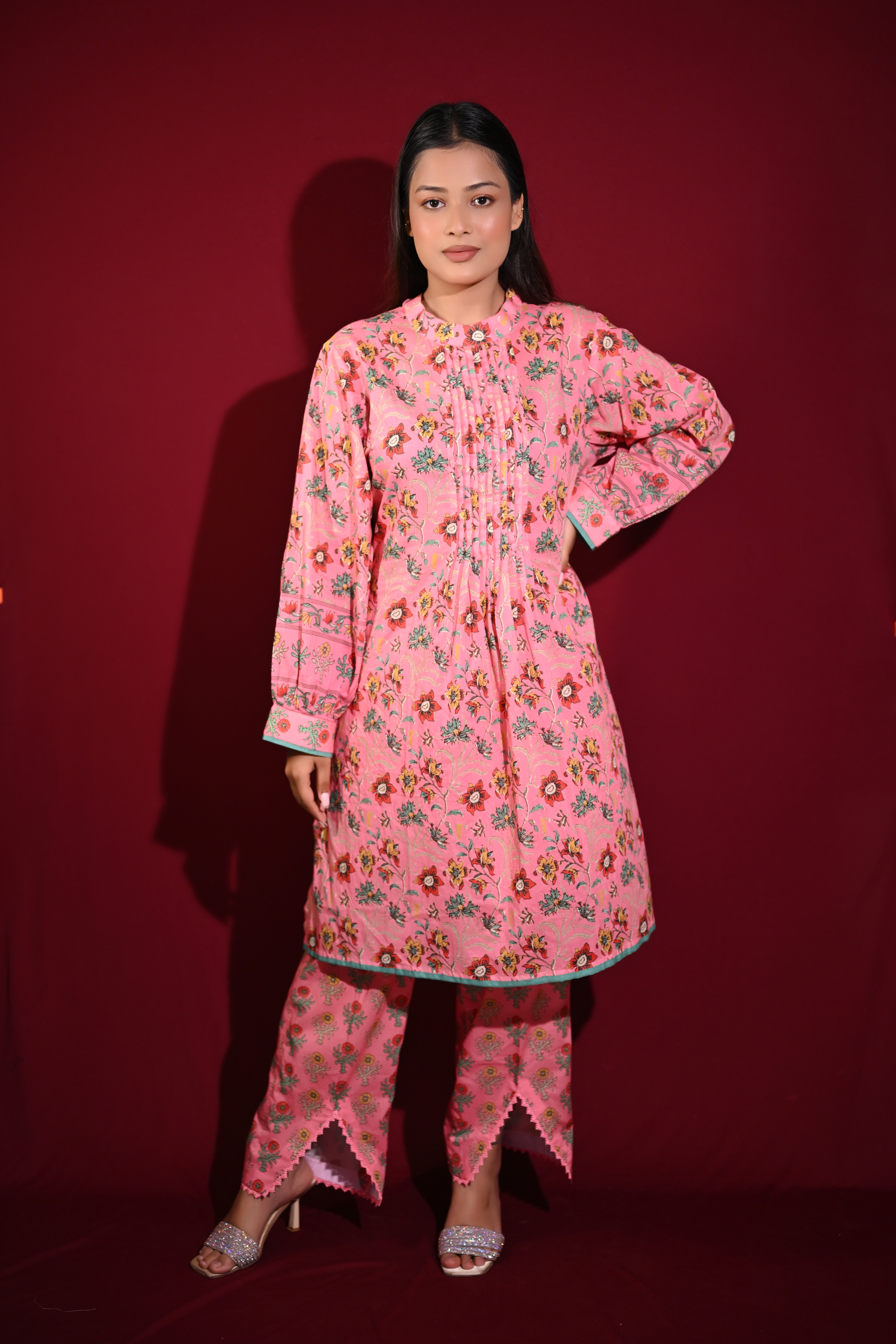 Blush Garden – Lawn Floral Ensemble
