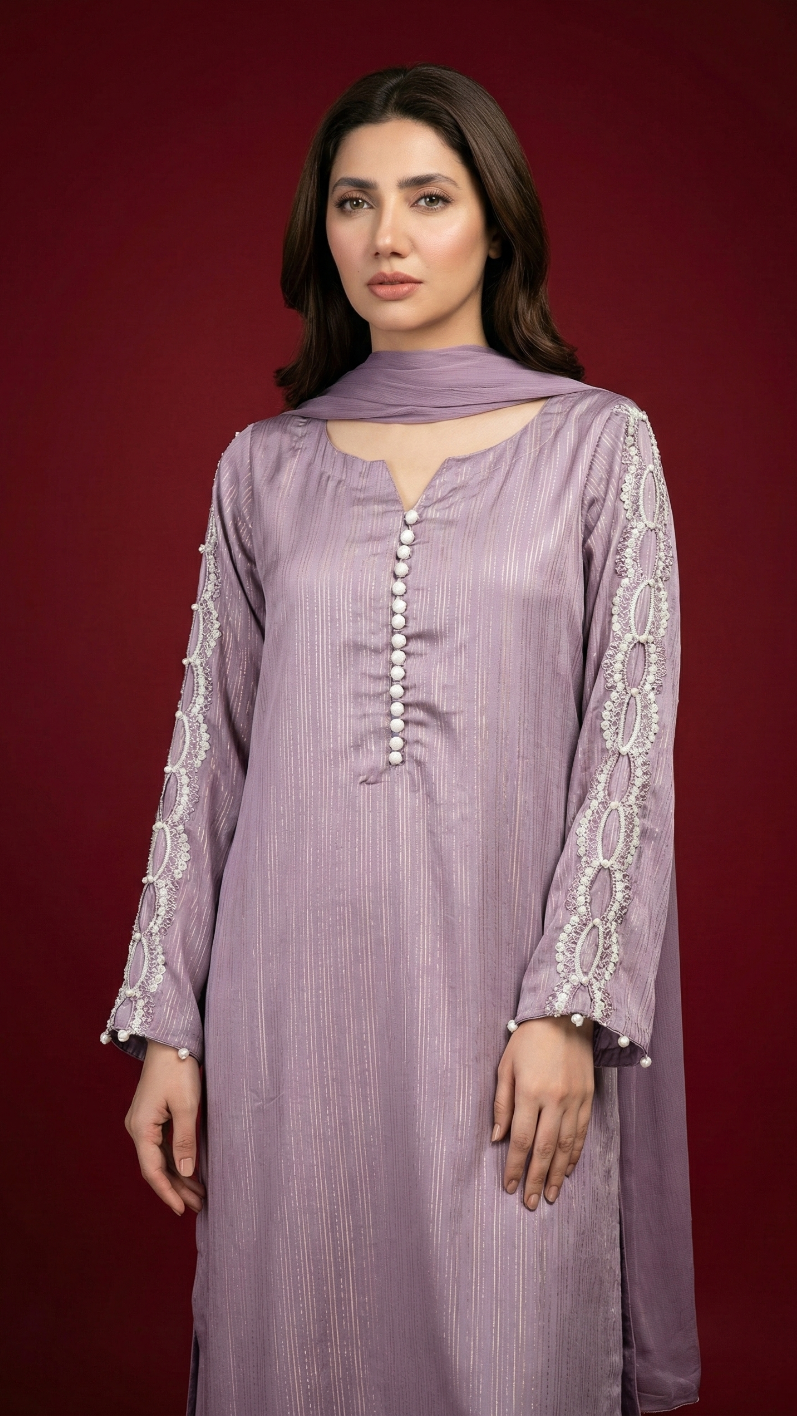 Zehra – Lavender Armani Silk Ensemble