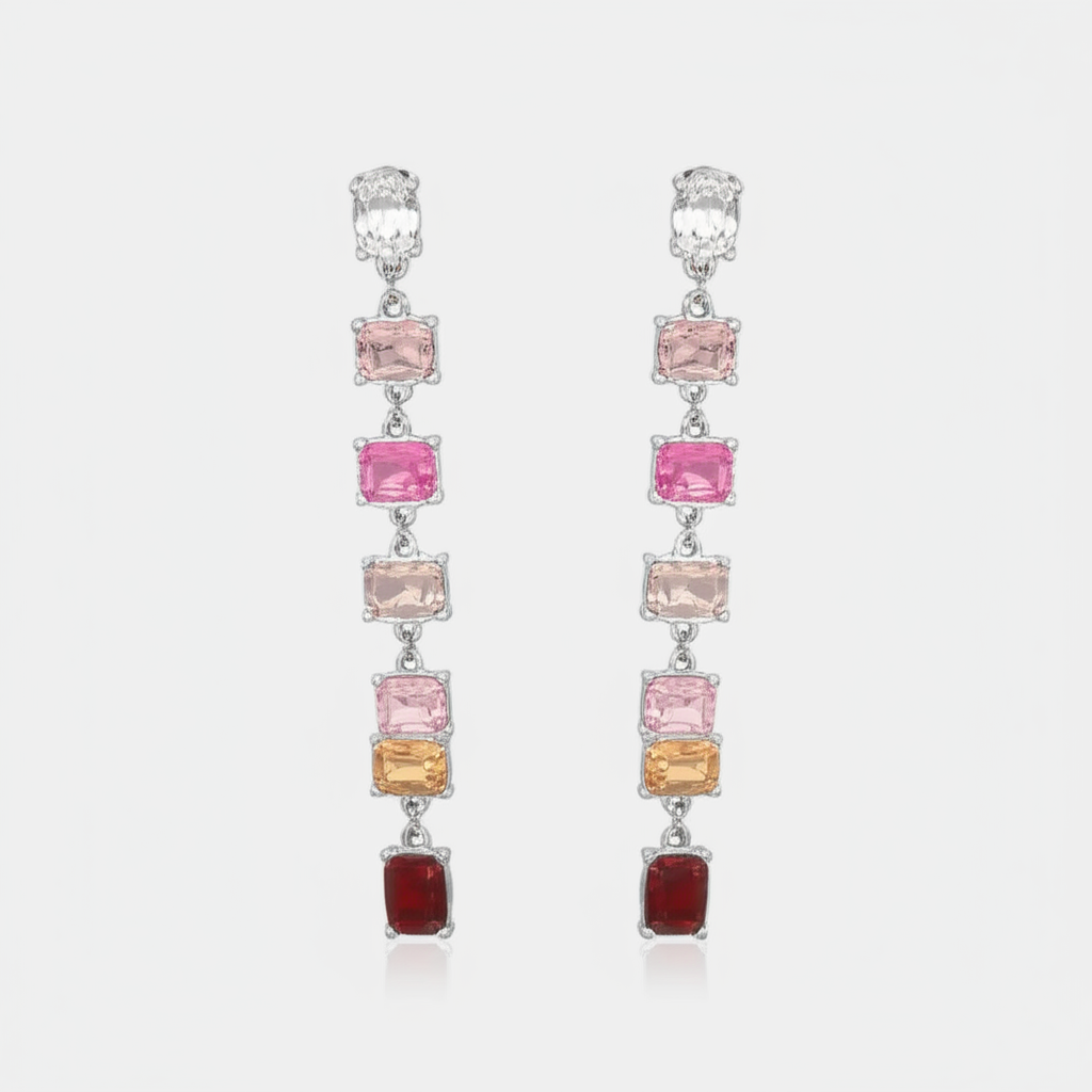 Radiant Cascade Multi-Stone Earrings